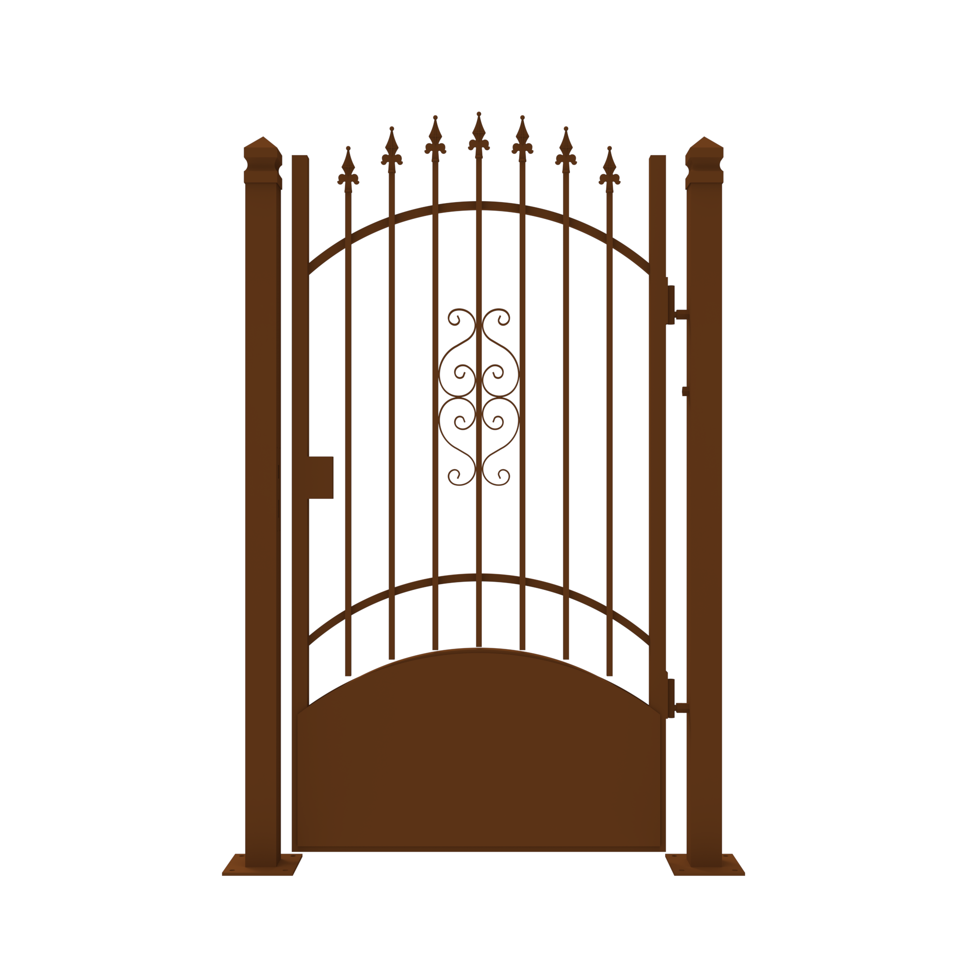 Paletto Da Esterno Moderno Marrone Ruggine 100 Cm IP44 Regolabile Ciara 88696547
