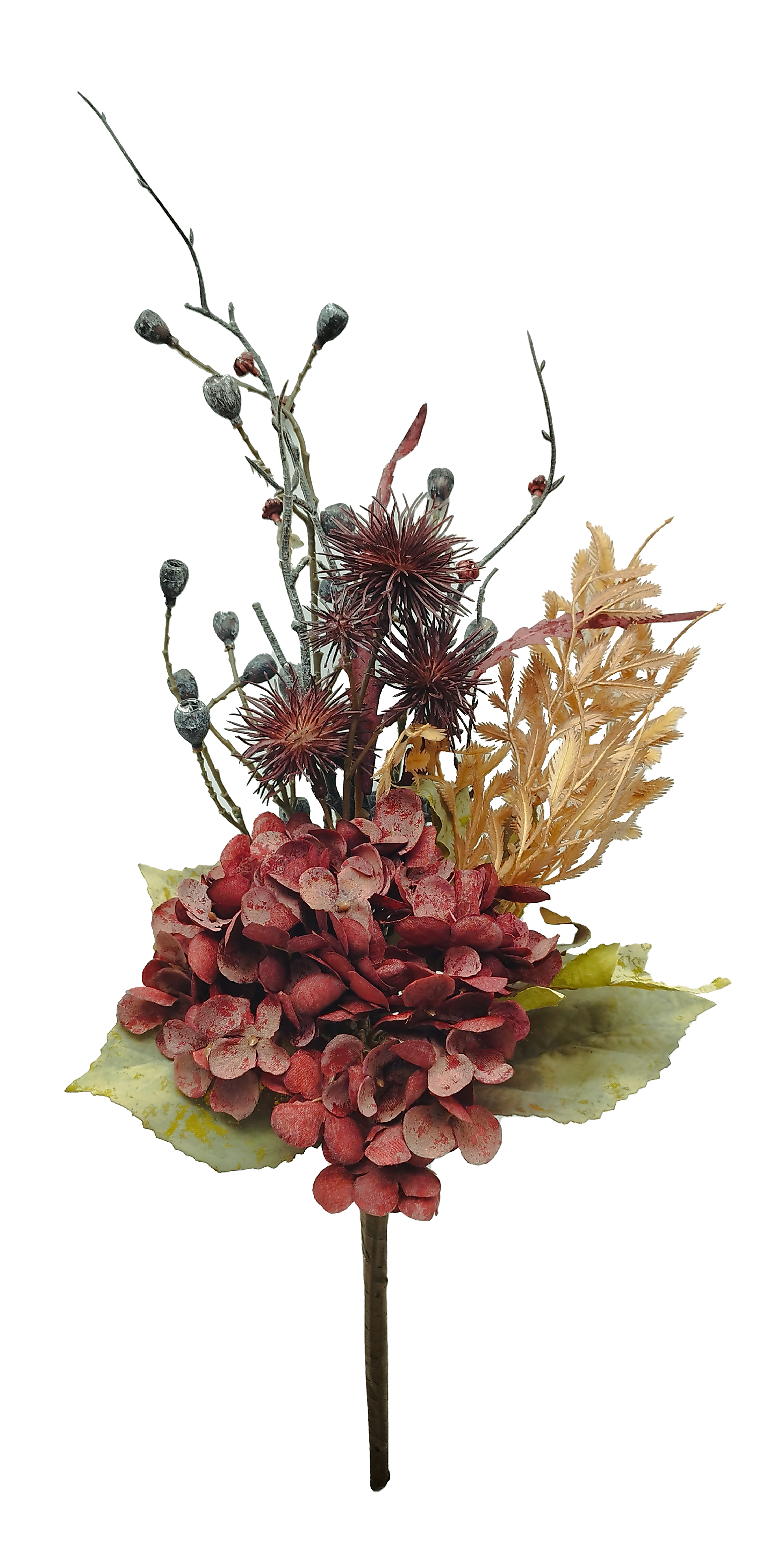 Bouquet artificial flor seca hortensia