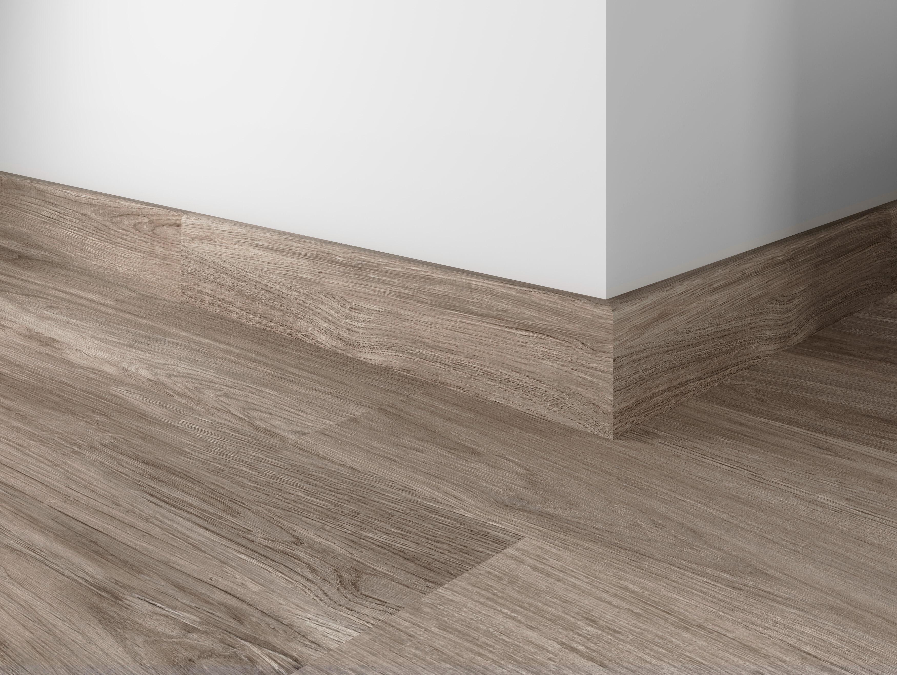 Pack de 4 Rodapiés cerámico Loreto 45x8 cm madera taupe ARTENS - 8