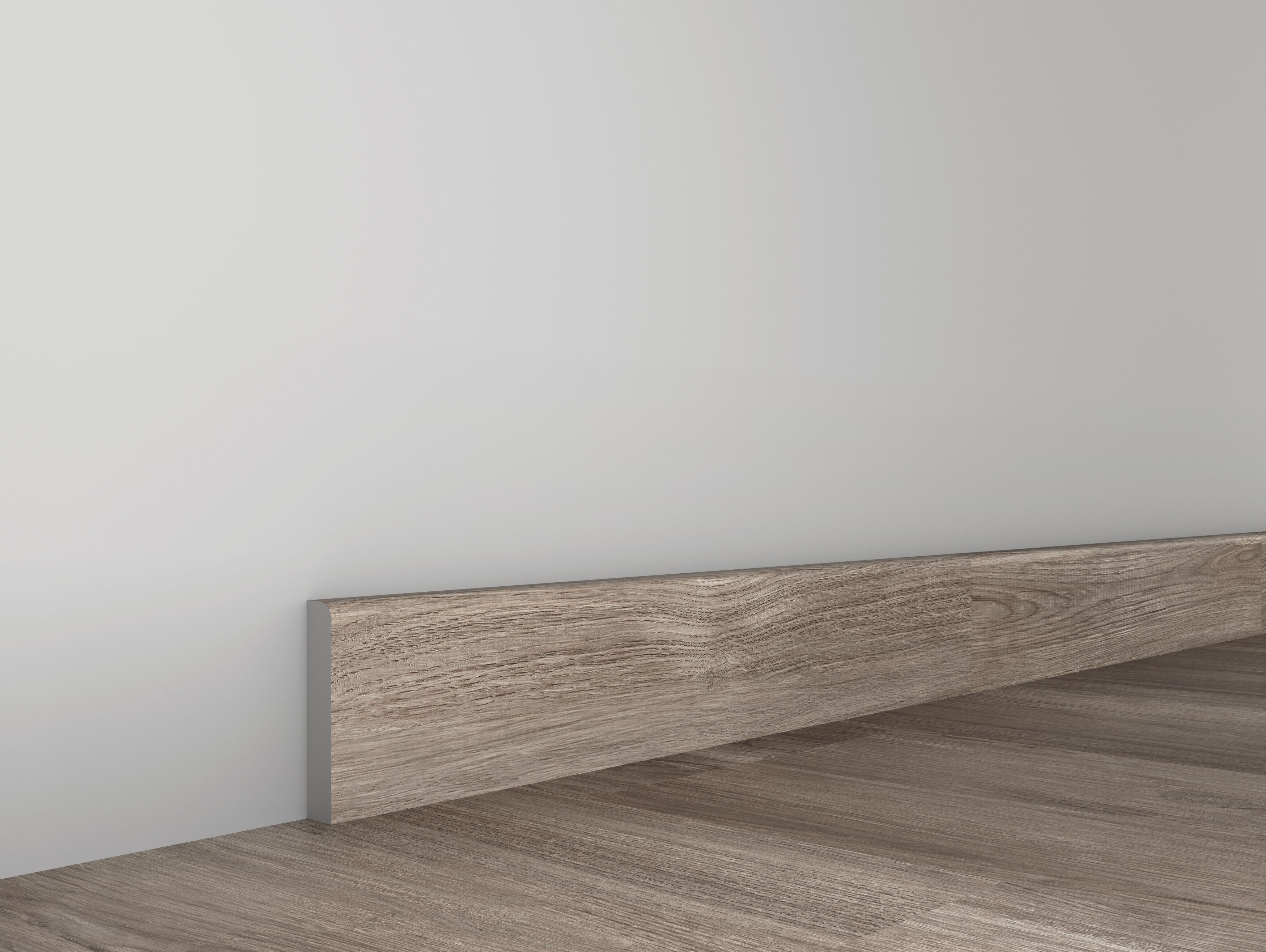 Pack de 4 Rodapiés cerámico Loreto 45x8 cm madera taupe ARTENS - 4