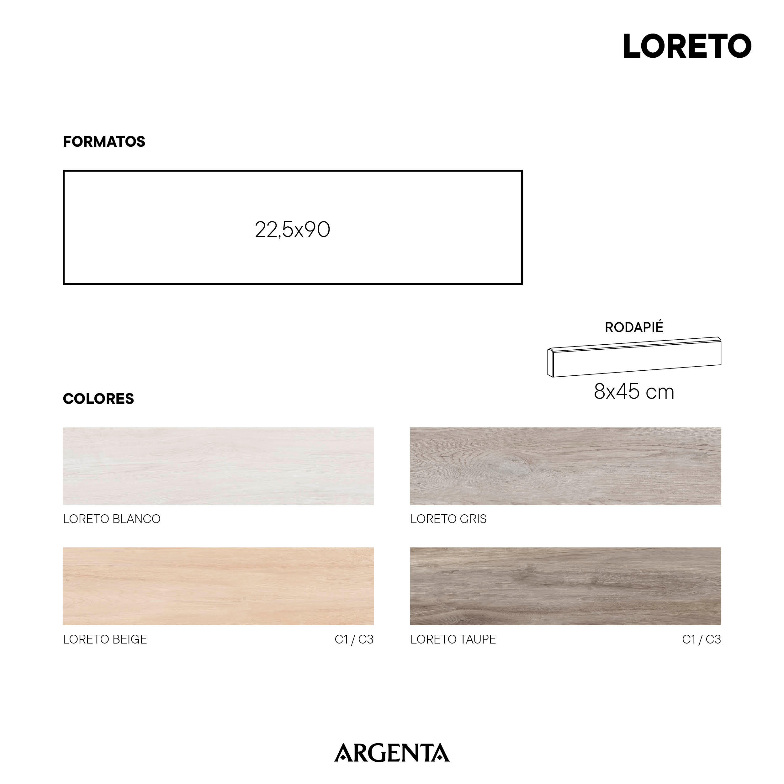 Pack de 4 Rodapiés cerámico Loreto 45x8 cm madera taupe ARTENS - 7