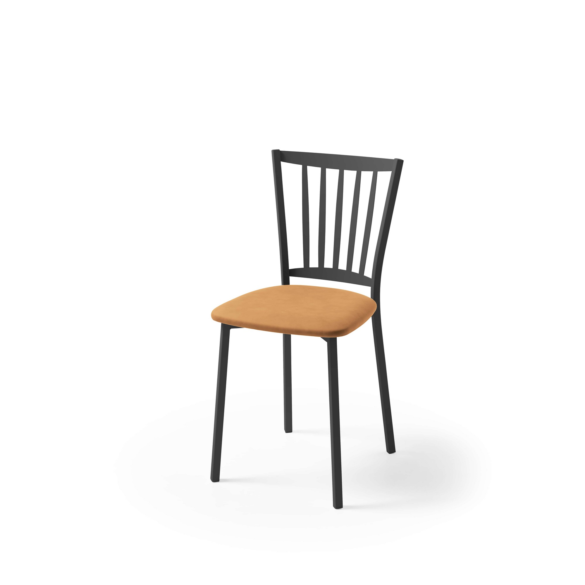 Silla de cocina petra con estructura negra y asiento en domus habana