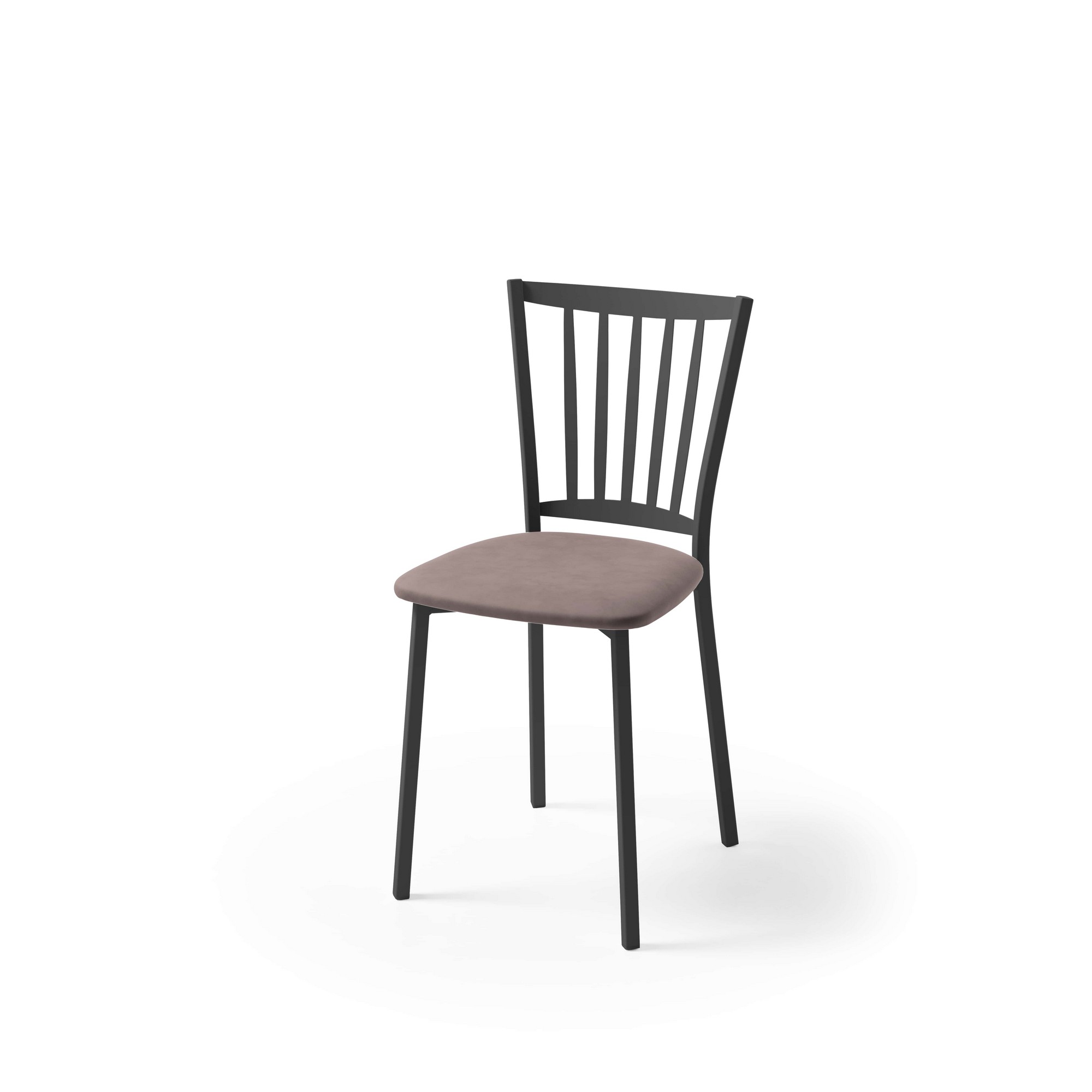 Silla de cocina petra con estructura negra y asiento en domus urban