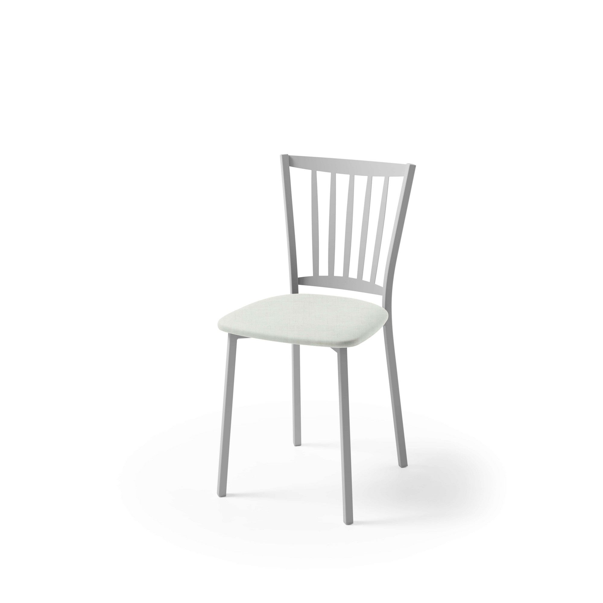 Silla de cocina petra con estructura de aluminio y asiento en michi nieve