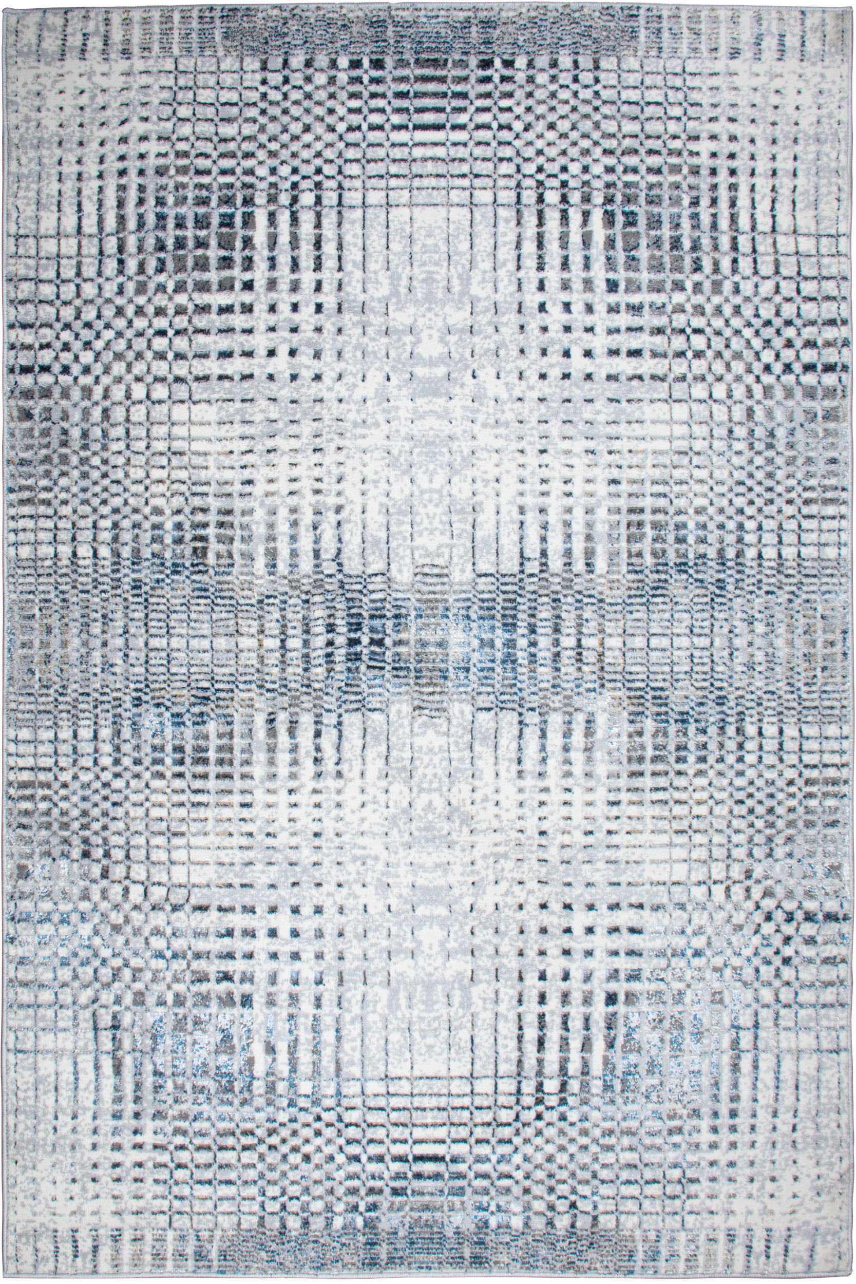 Dywan Suez mozaika przecierany niebieski 120 x 170 cm