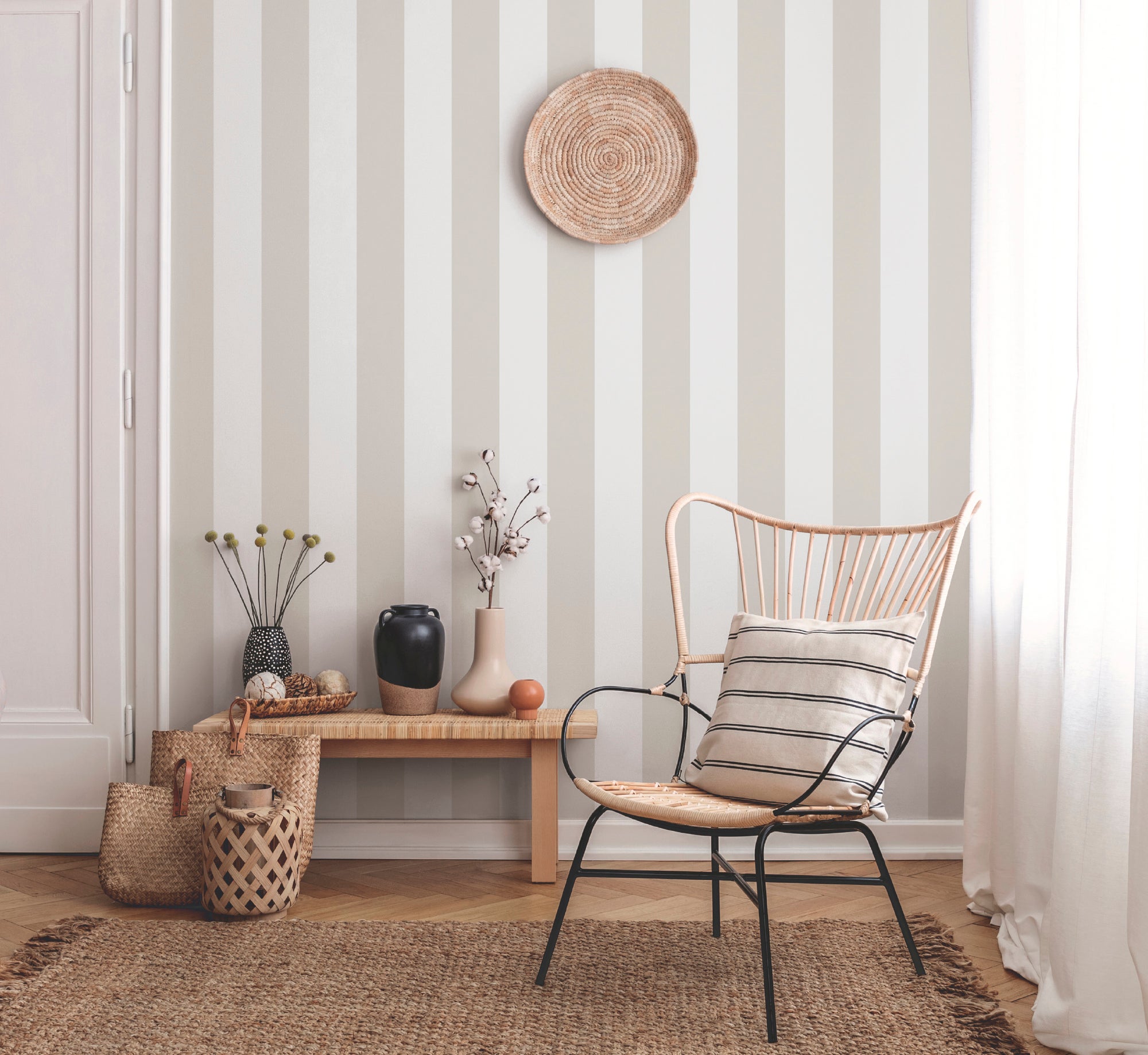 Papel pintado papel liso stripes & more 9814-3 multicolor