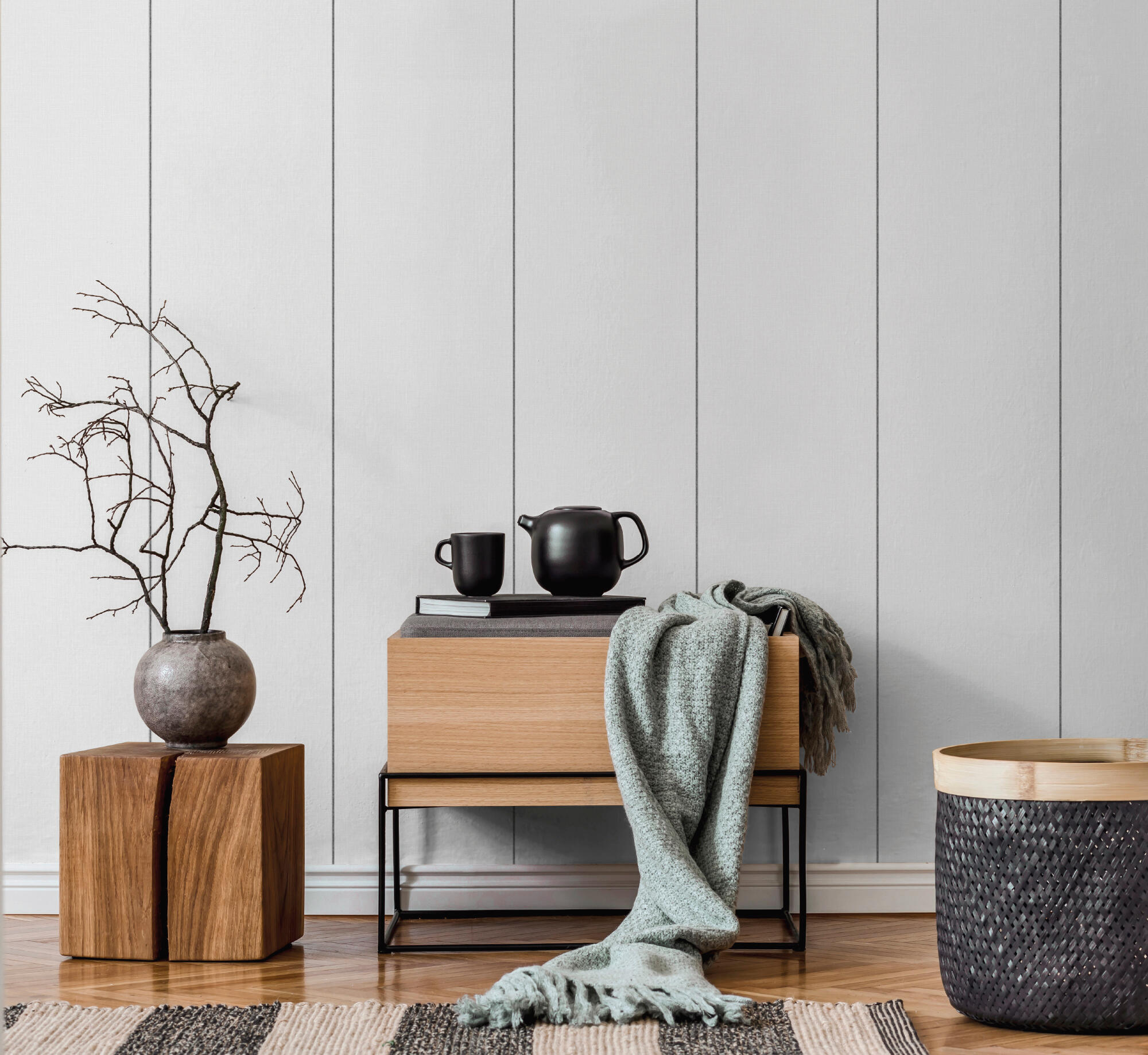 Papel pintado tapiz aplicación cola en pared liso stripes & more 9812-3 multicolor ich 53cmx10.05m limpìeza con paño húmedo