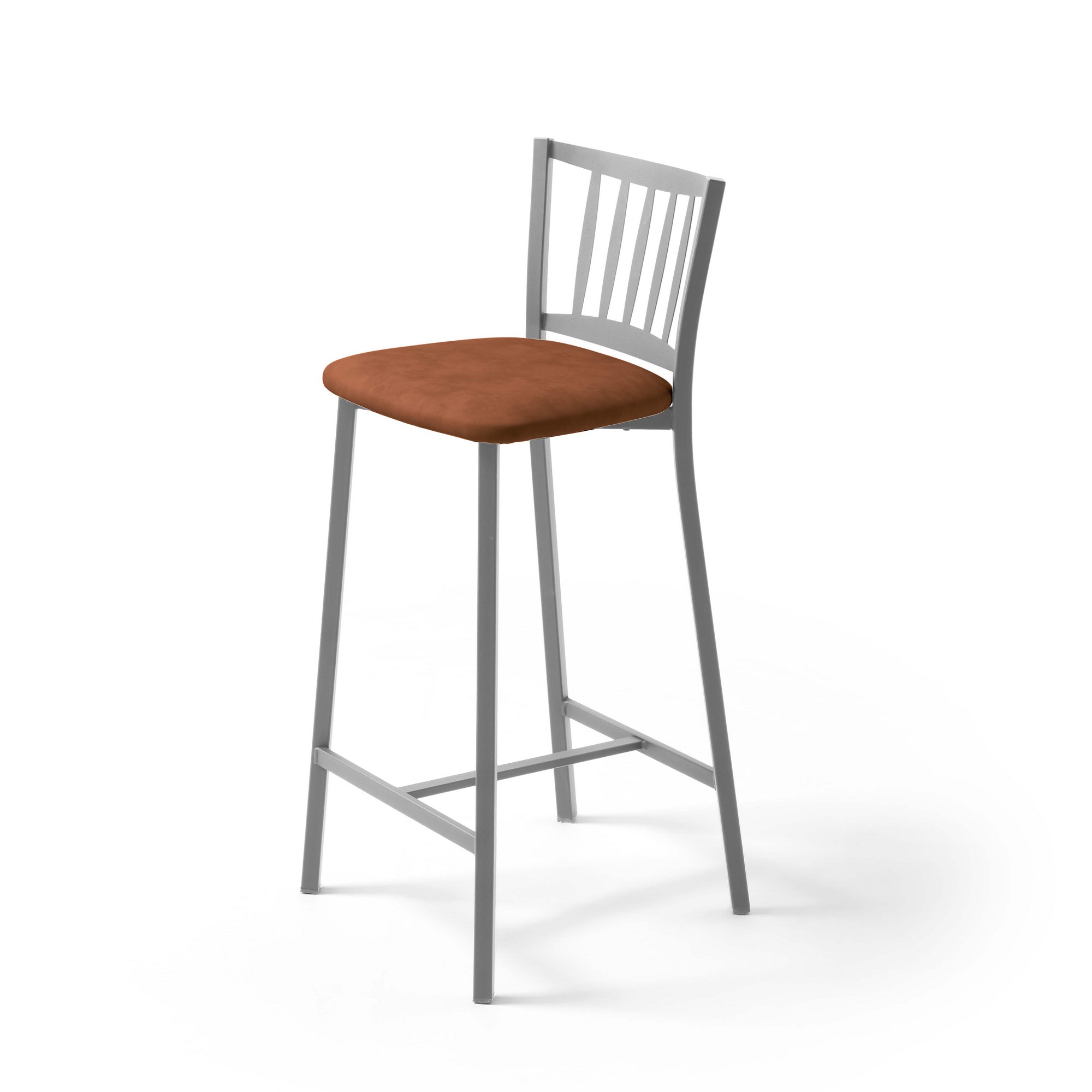 Taburete petra con estructura de aluminio y asiento domus terra