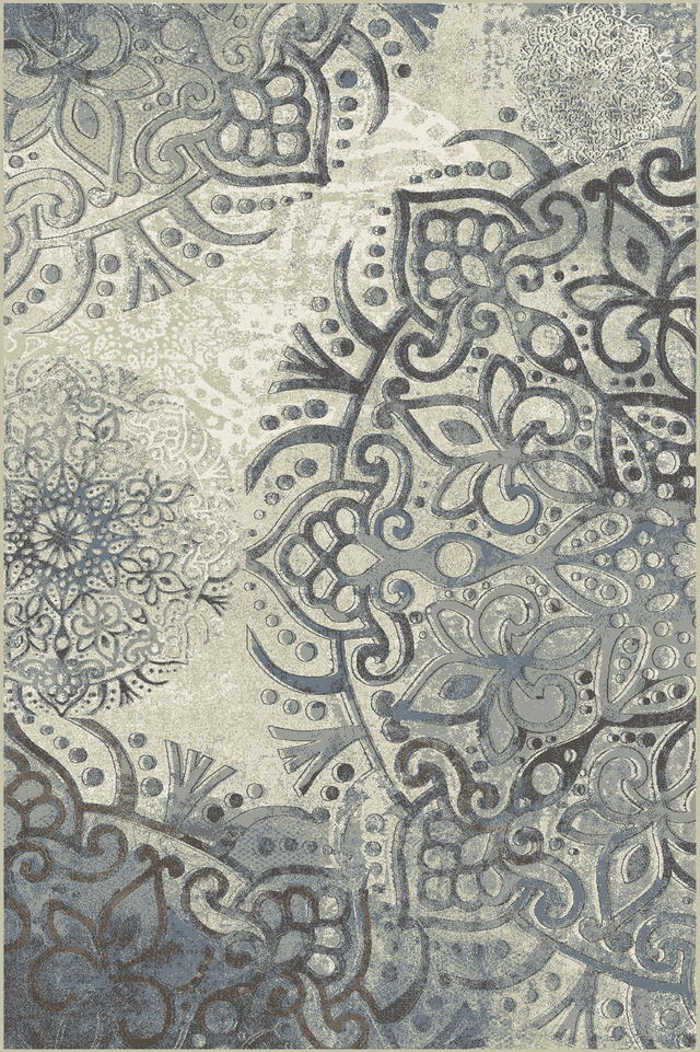 Dywan wełniany Moon Boho Silver 200 x 300 cm