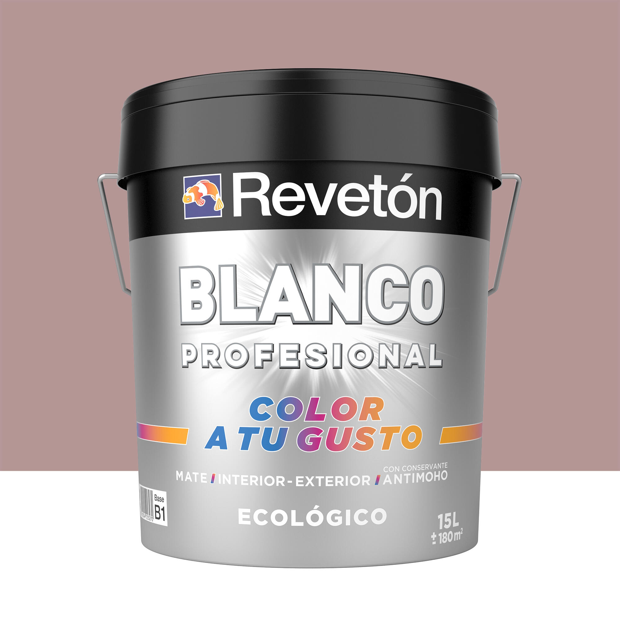 Pintura interior revetón color a tu gusto rojo rosado intenso oscuro mate 15l