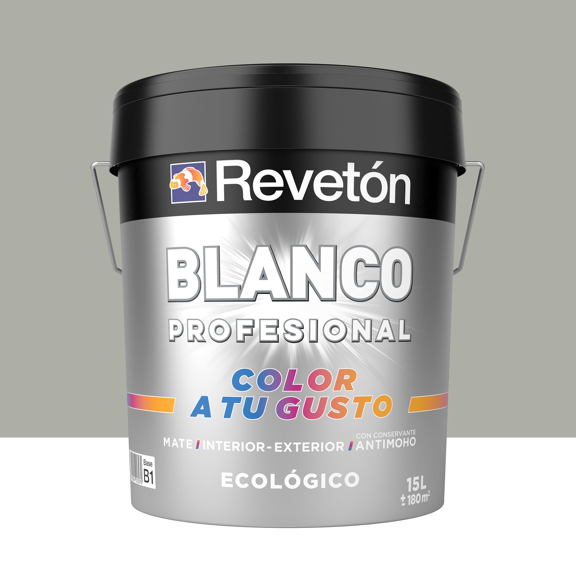 Pintura interior revetón color a tu gusto neutro verdoso muy intenso mate 15l