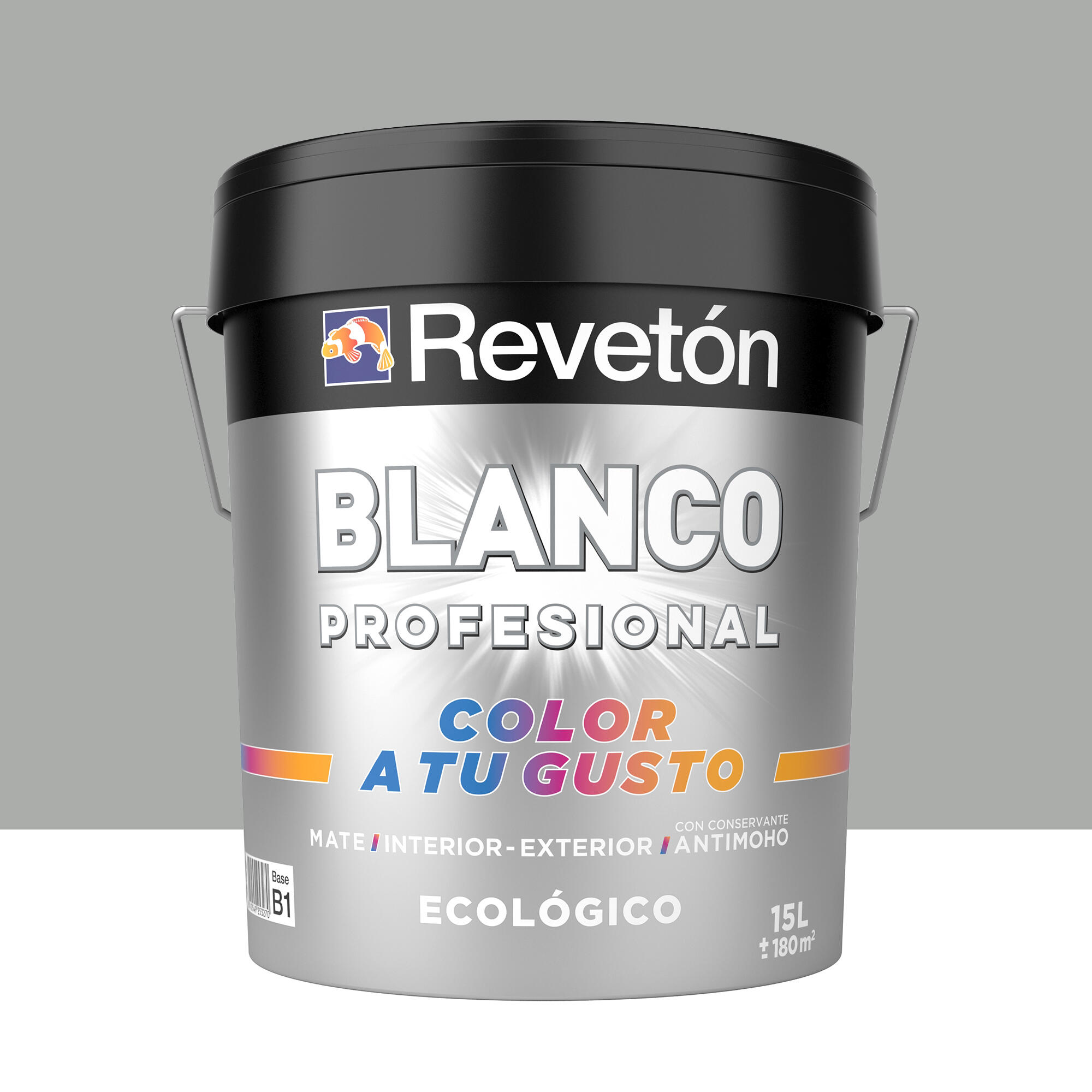 Pintura interior revetón color a tu gusto neutro gris acero muy intenso mate 15l