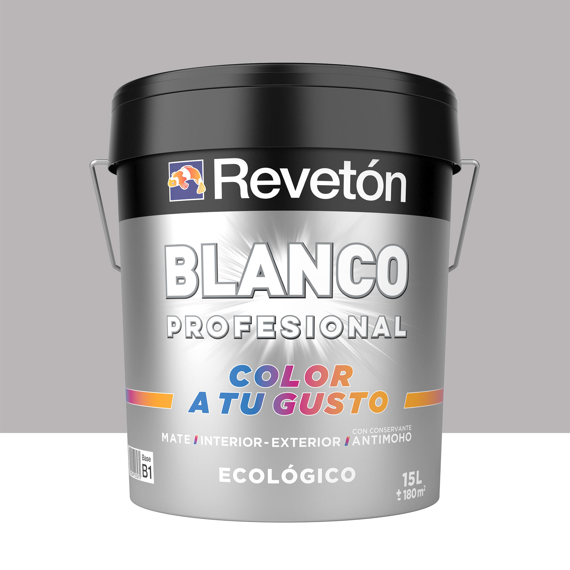 Pintura interior revetón color a tu gusto neutro gris delfín intenso mate 15l