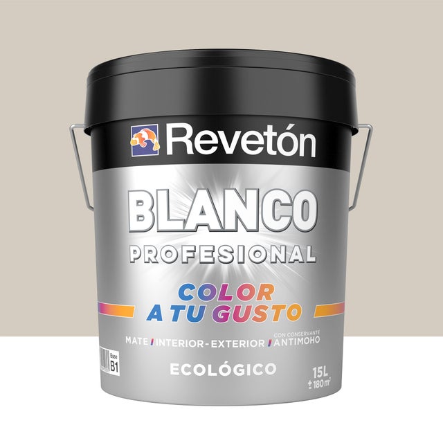 Pintura de interior Color a tu gusto REVETÓN color neutro arena suave luminoso mate 15L para paredes y techos