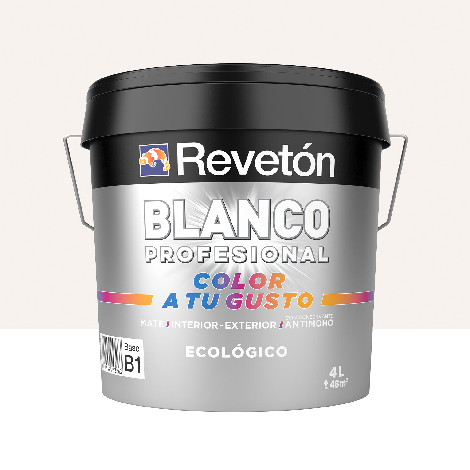 Pintura de interior color a tu gusto revetón color nude pastel empolvado mate 4l para paredes y techos