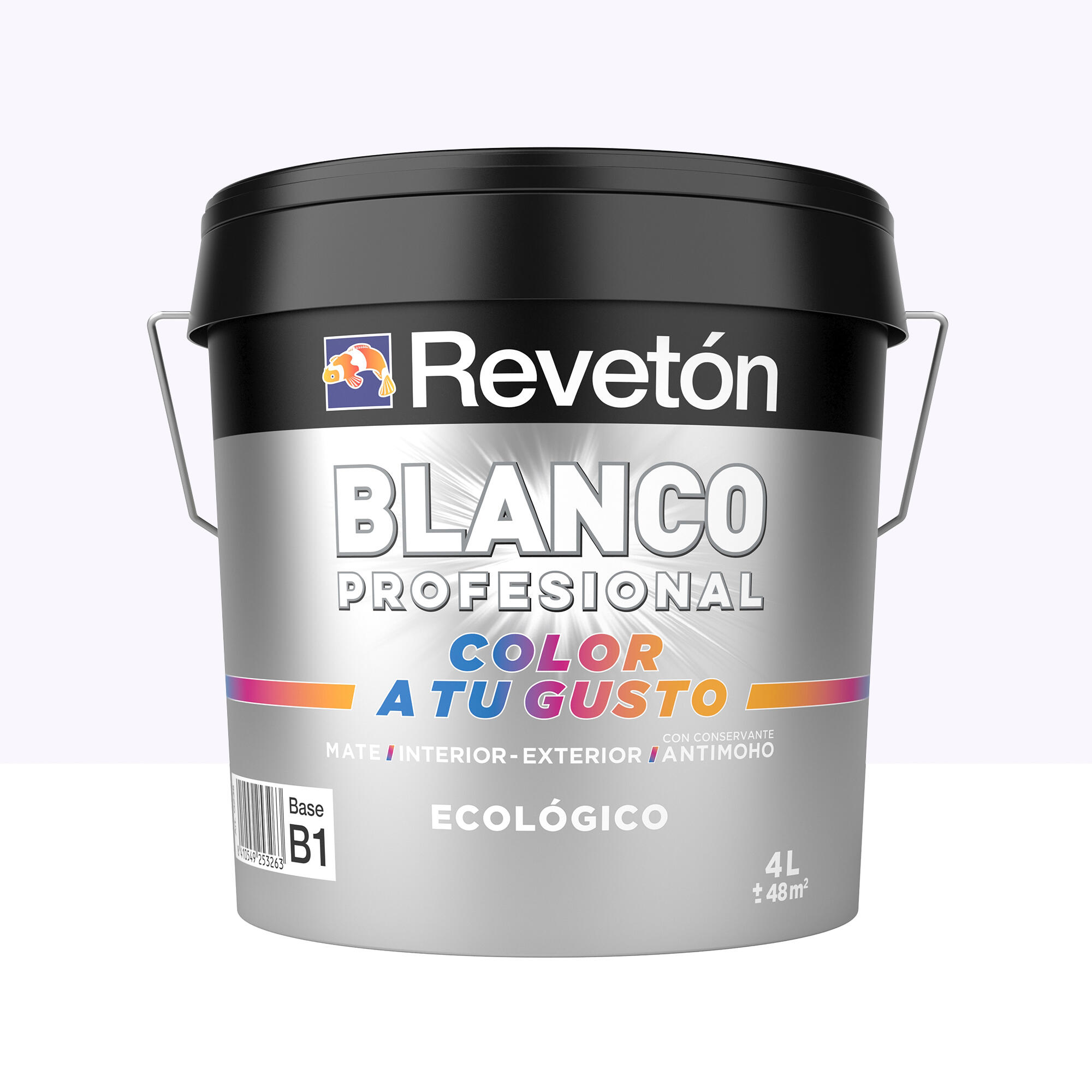 Pintura interior revetón color a tu gusto lila rosáceo muy luminoso mate 4l