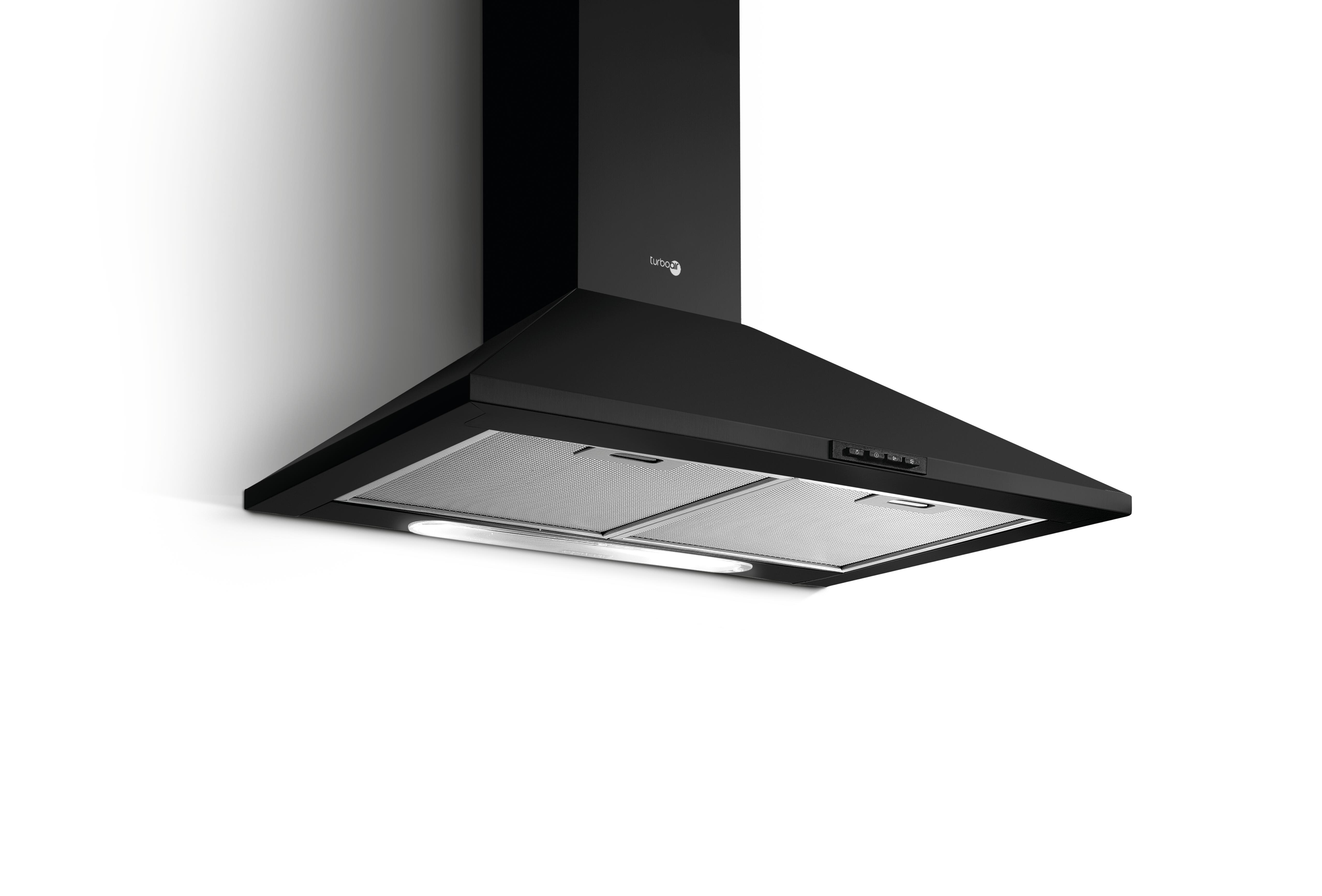 Campana de pared certosa an/a/60/pb 60cm 395 m³/h negro