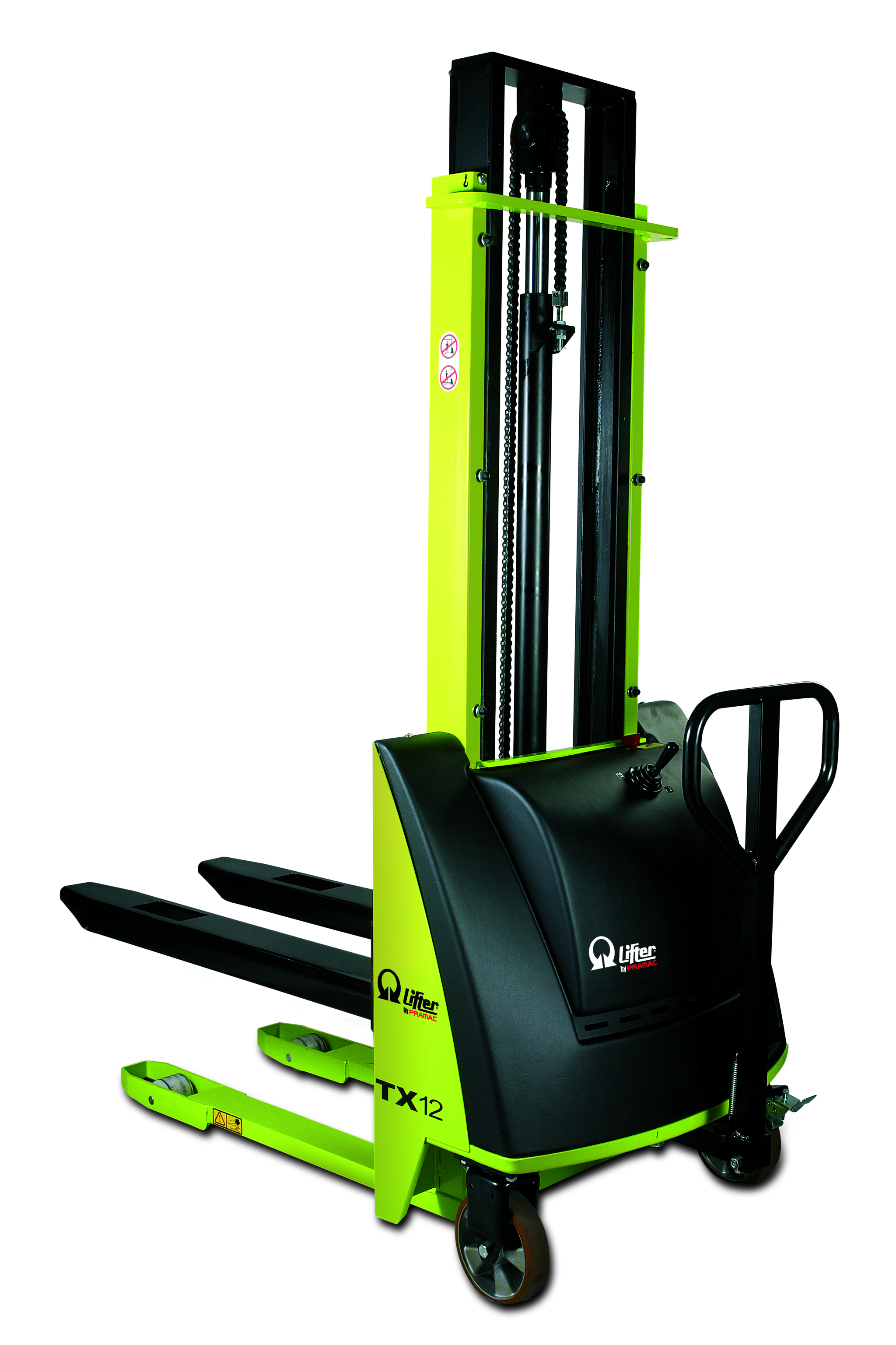 Apilador semieléctrico tx 10/16, elevación 1.600 mm, 1.000 kg, batería 12v/70 ah