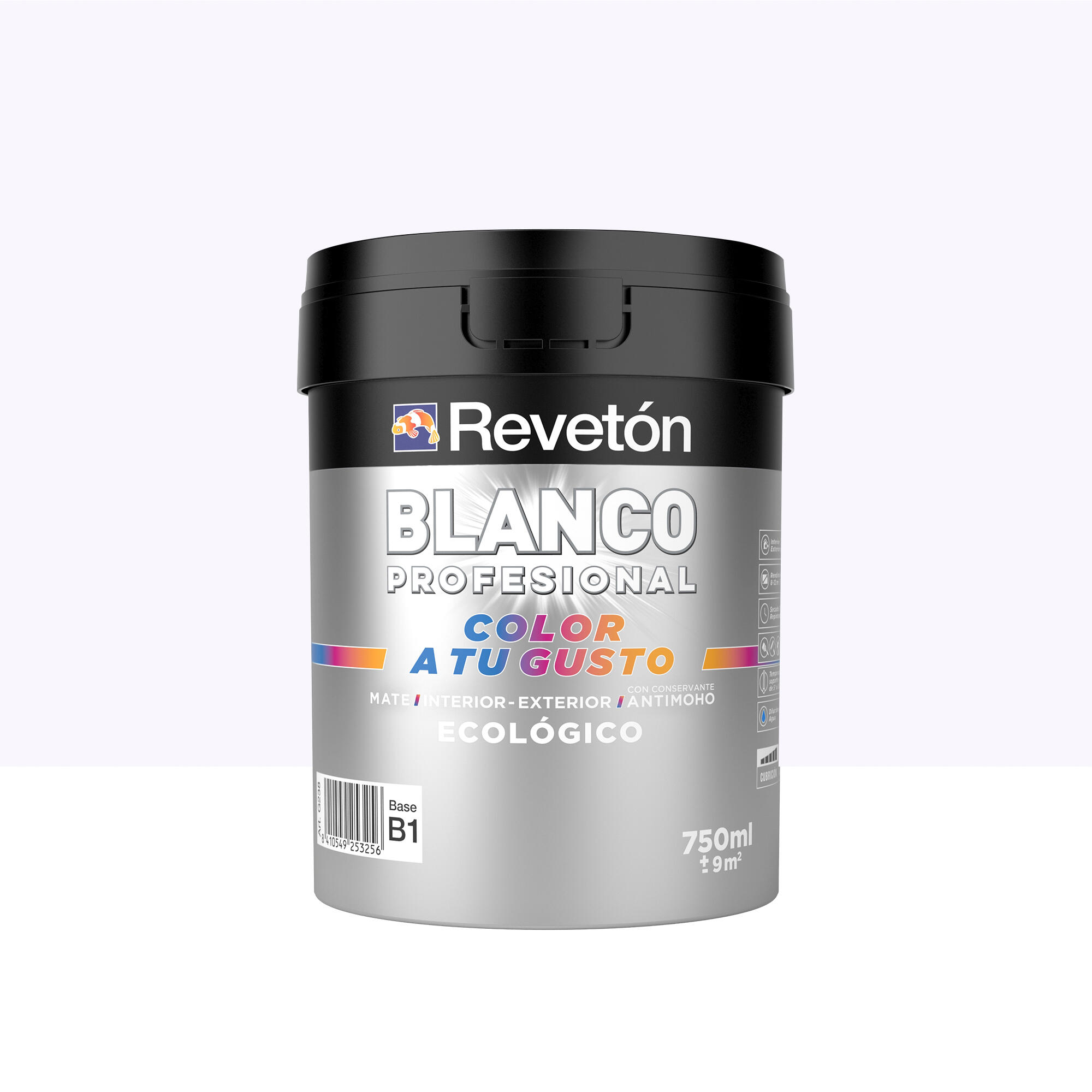 Pintura interior revetón color a tu gusto lila rosáceo muy luminoso mate 0.75l