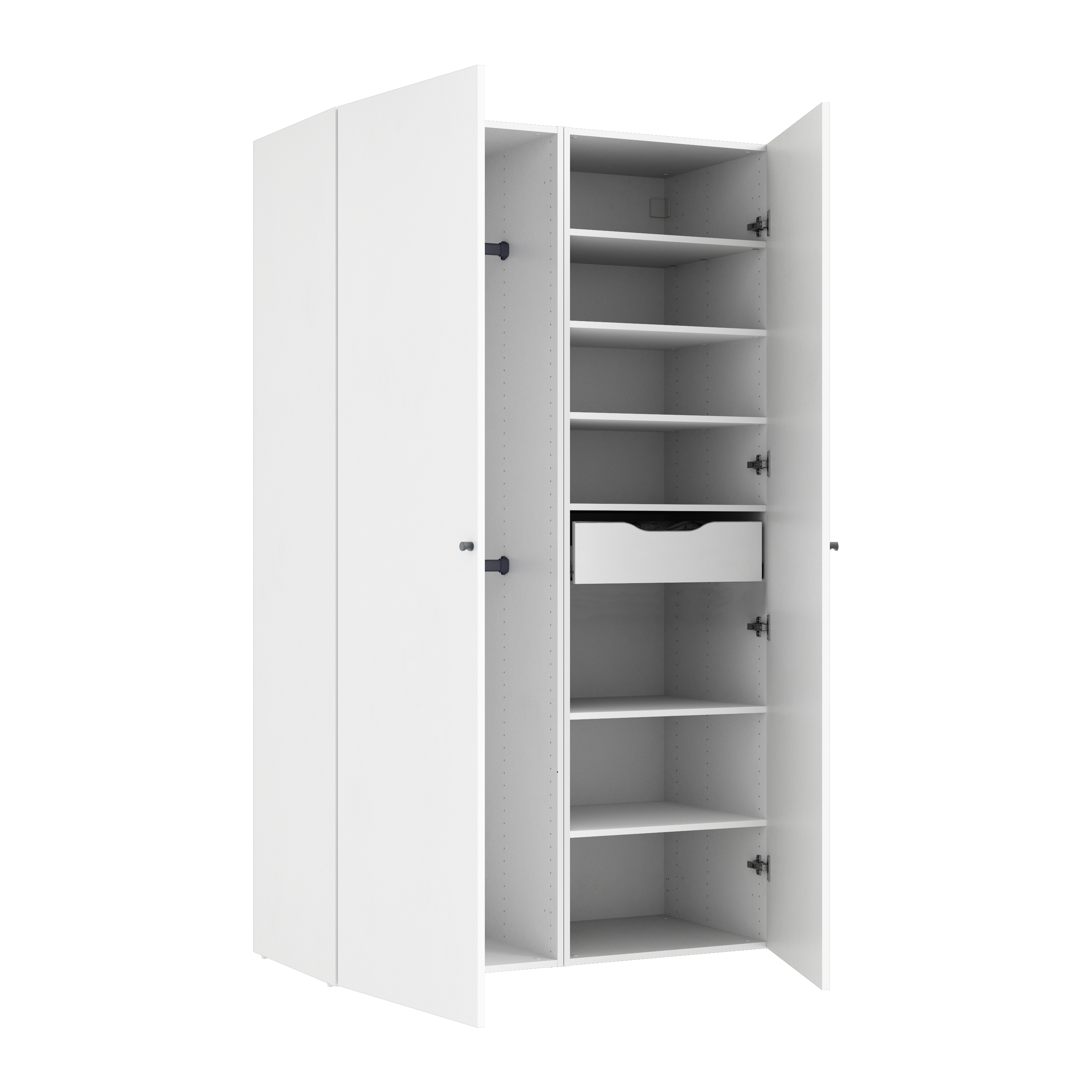 Armario spaceo home 2 puertas abatibles mallorca blanco 120x200x60 compo nº 5