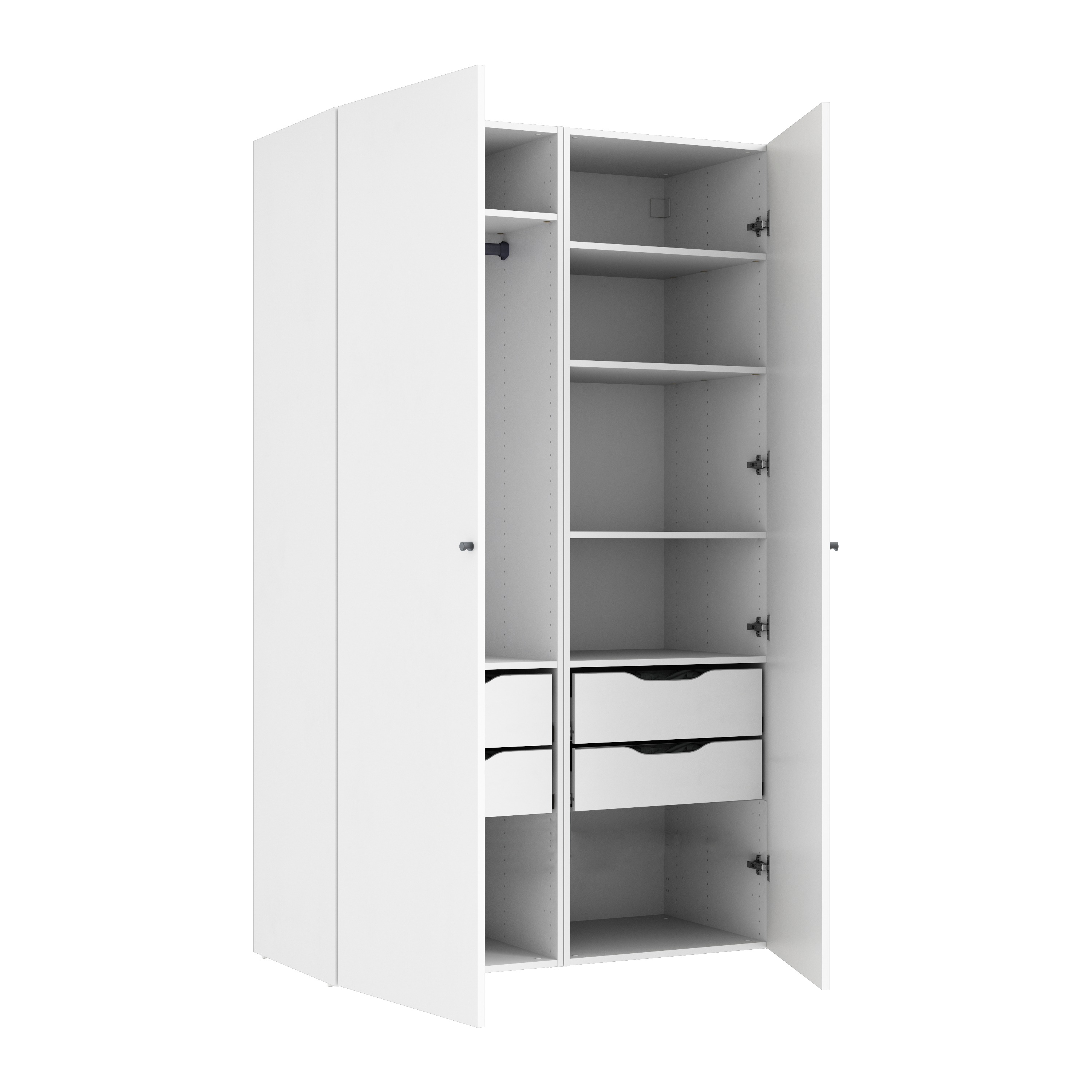 Armario spaceo home 2 puertas abatibles mallorca blanco 120x200x60 compo nº 6