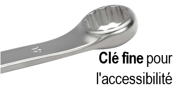 Clé mixte plate 19 mm BAHCO, L. 218 mm - 4