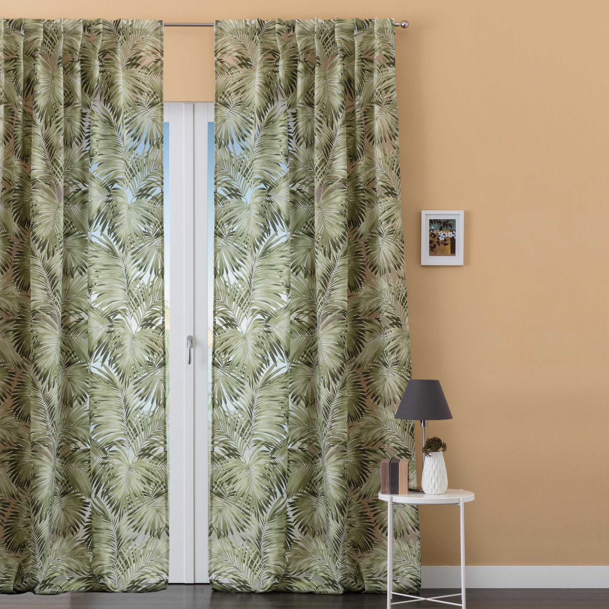 Tenda Tropic verde, passanti nascosti 140x295 cm - 2
