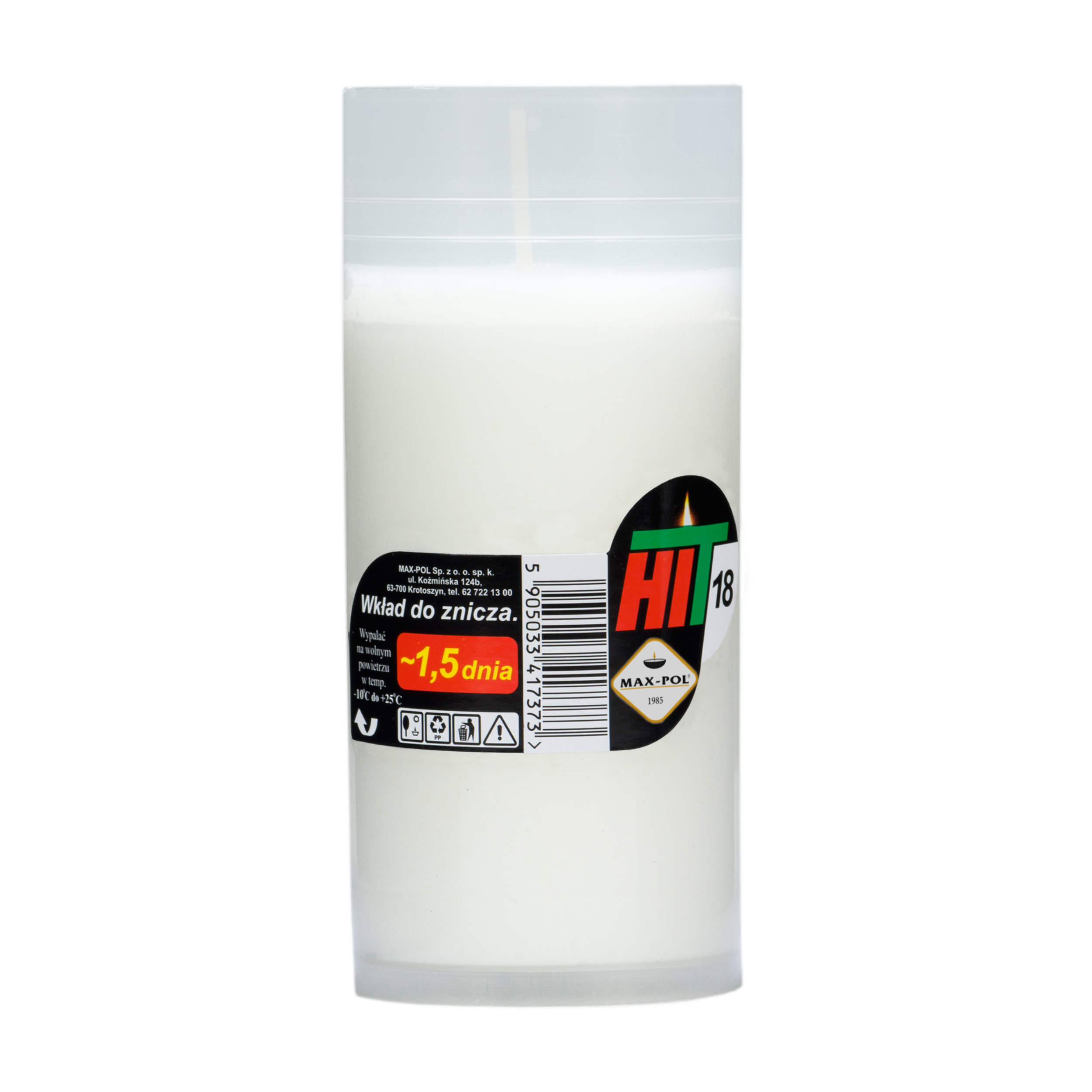 Wkład do zniczy 95g 35h parafinowy