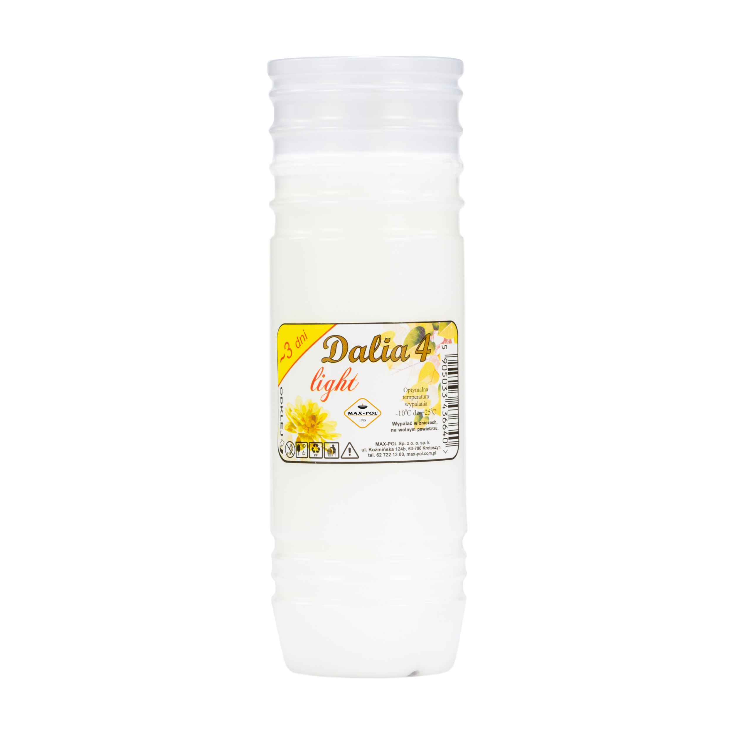 Wkład do zniczy 140g 72h parafinowy