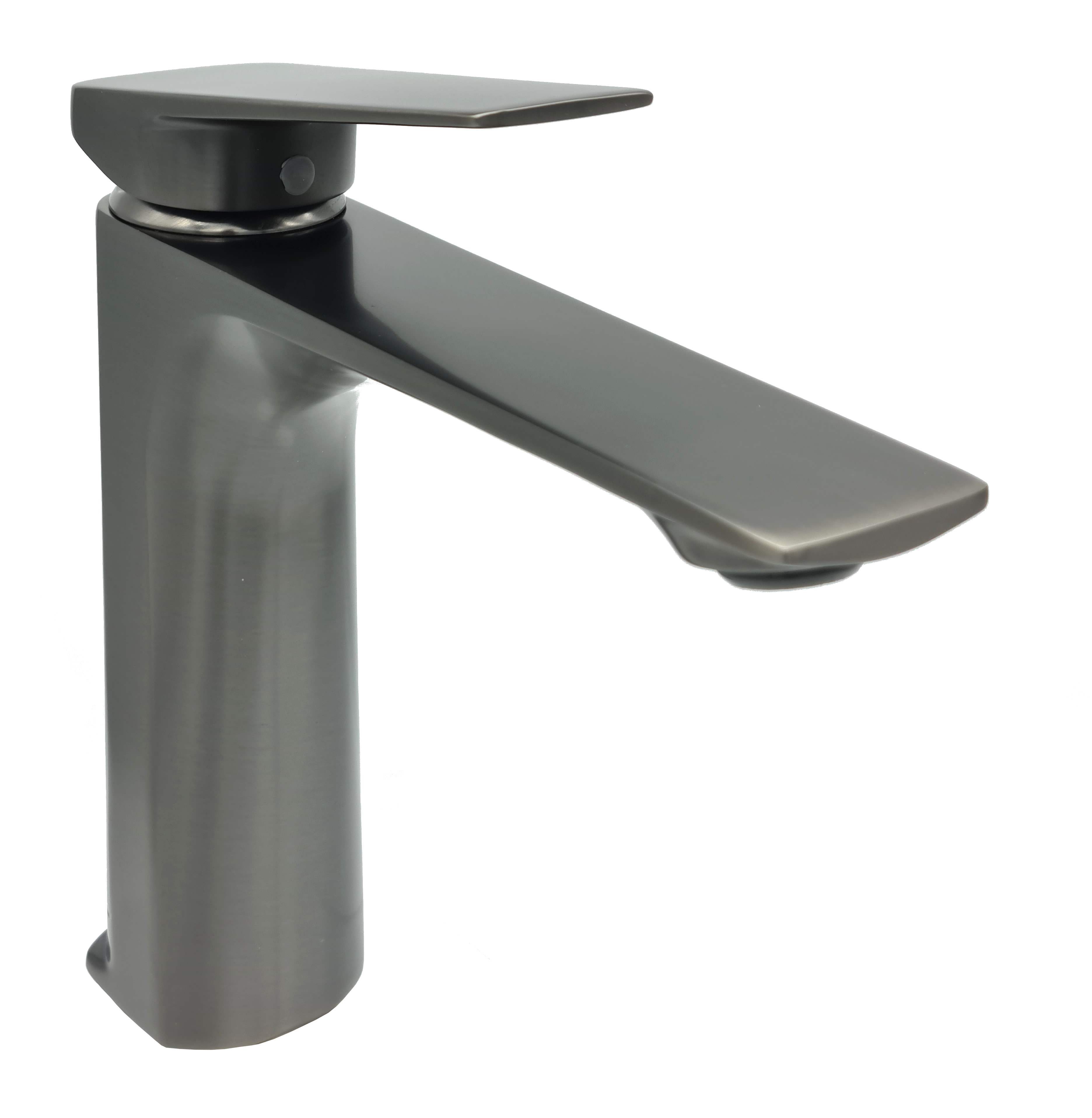 Bateria umywalkowa czarny chrom 19 cm Omega Grey Liveno