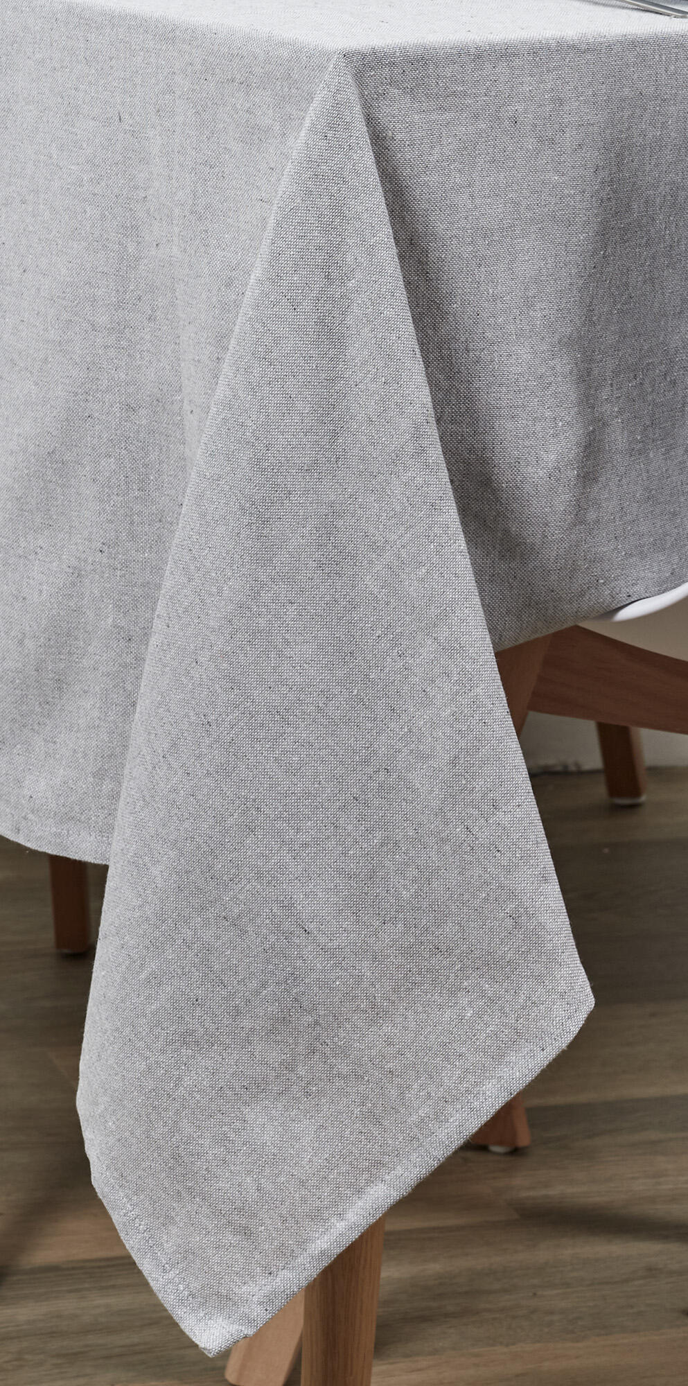 Mantel 140x250 cm de color gris claro - 3