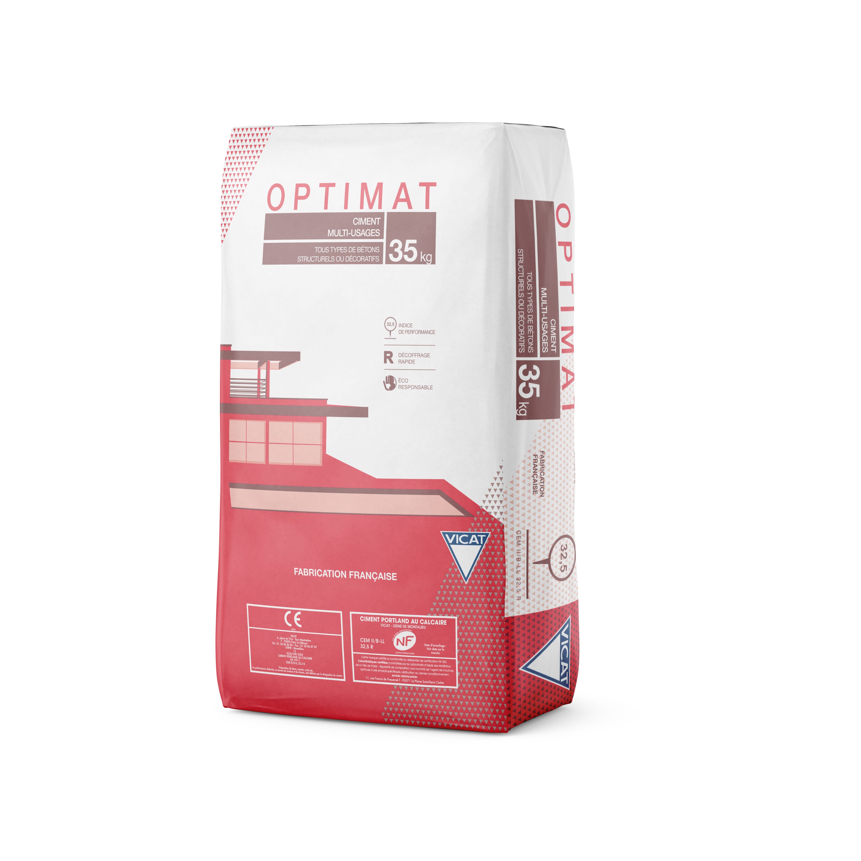 Ciment gris VICAT NF CEM II 32 5 35 kg Leroy Merlin