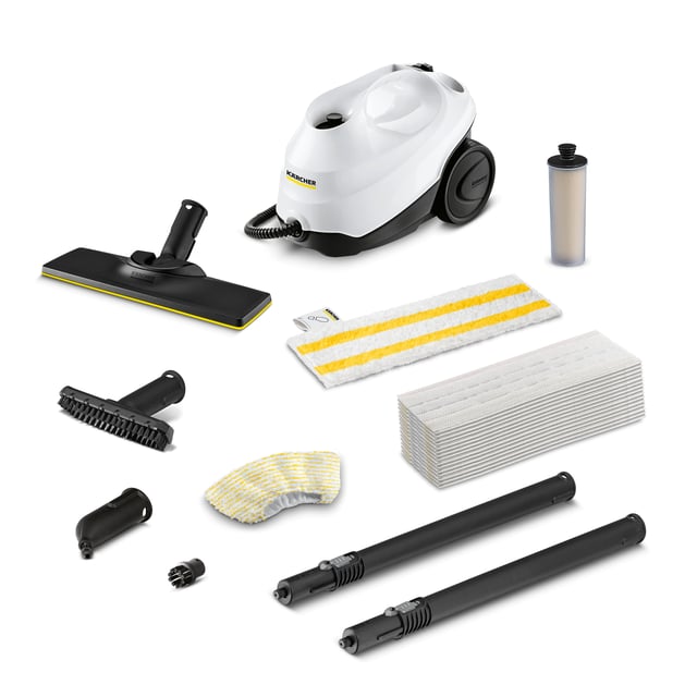 Nettoyeur vapeur blanc KARCHER SC3 + lingettes, 1900 W