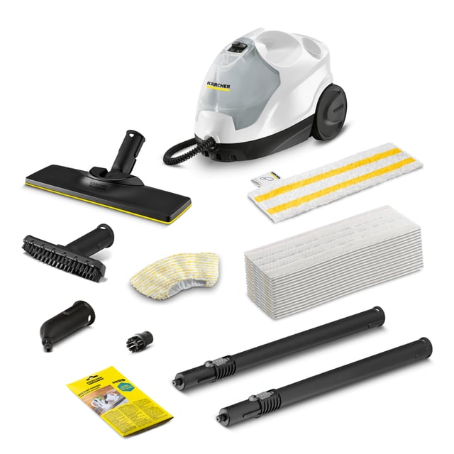 Nettoyeur vapeur blanc KARCHER SC4 + lingettes, 2000 W