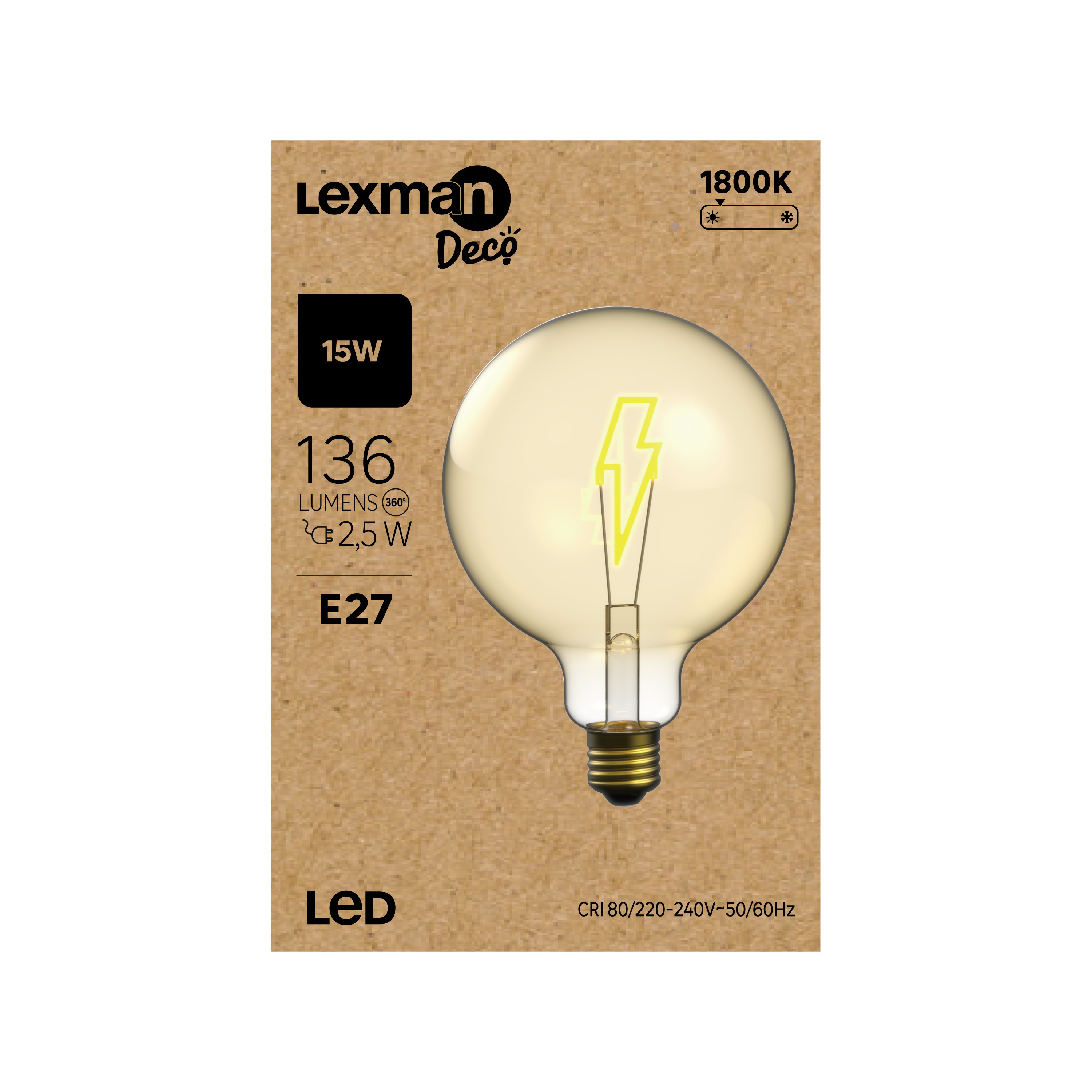 Lâmpada led filamentos Flash E27 136lm 1800k Lexman - 7