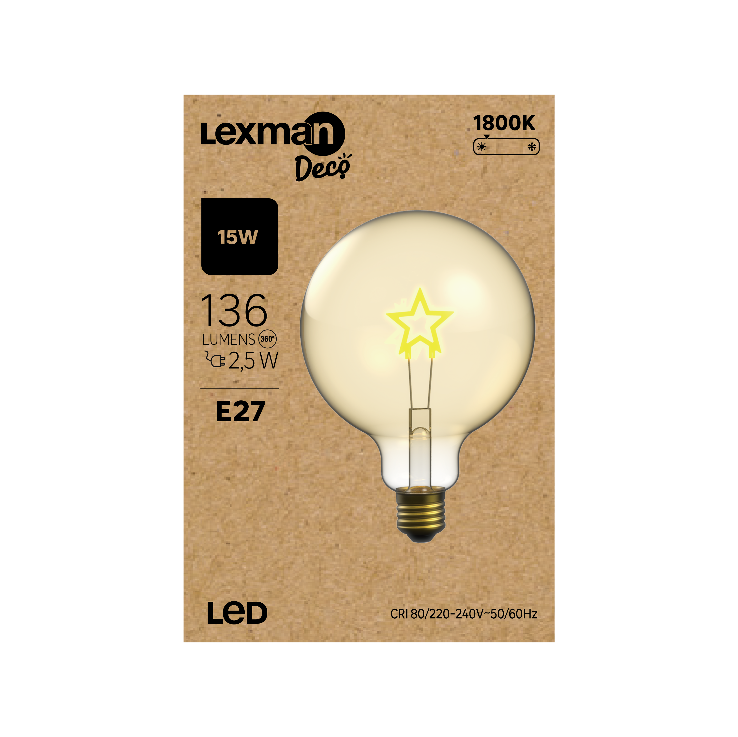 Lâmpada led filamentos Star E27 136LM 1800K Lexman - 7