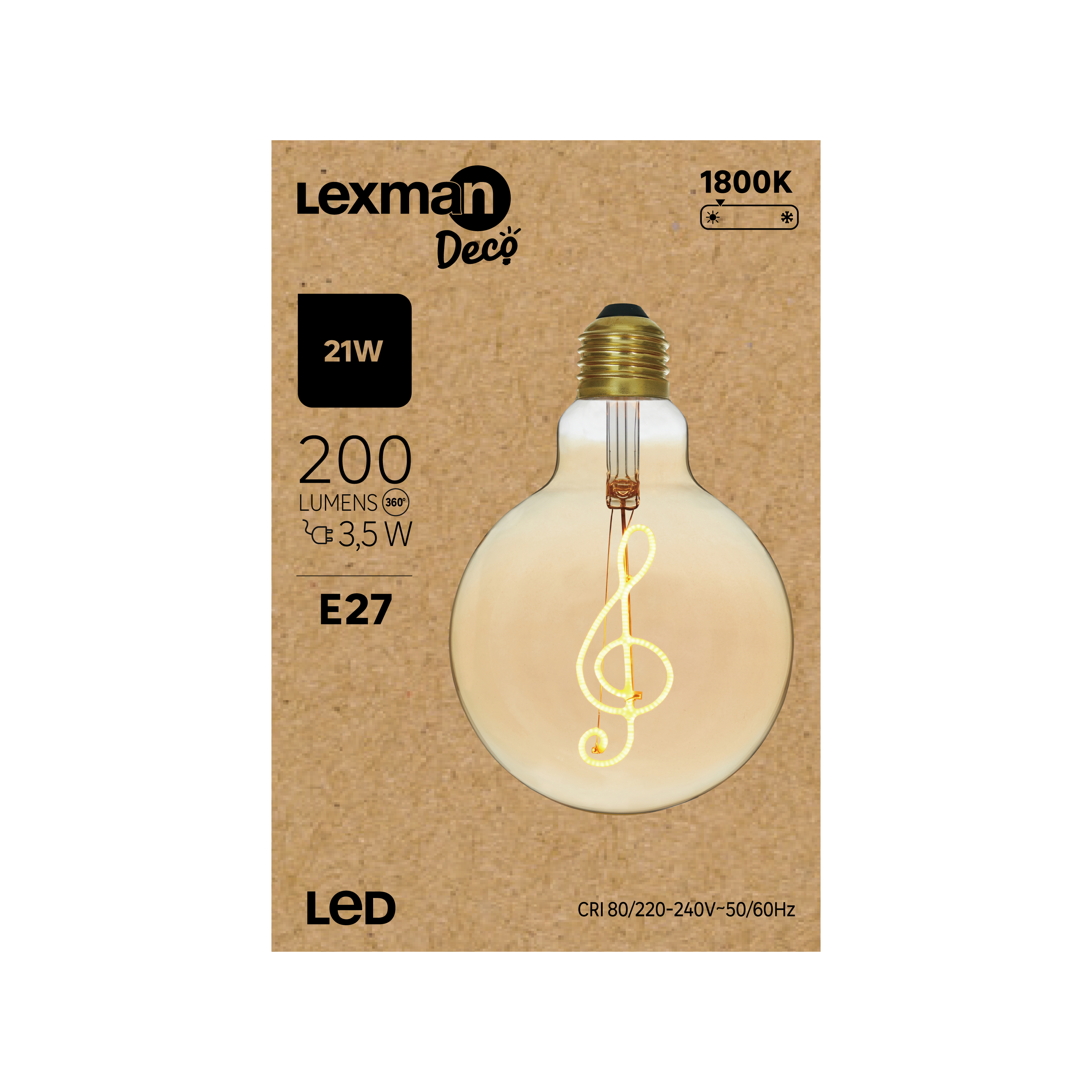 Bombilla LED E27 filamento 200 lúmenes 3.5W color de la luz blanco cálido 1800K CRI 89-80 luz natural y fiel - 4