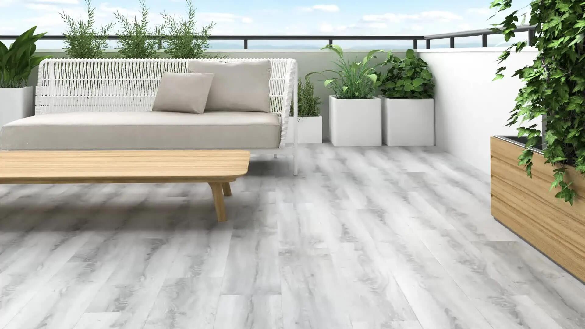 Suelo vinílico SPC clic Granada Extrem efecto madera gris GR130 ARTENS - 9
