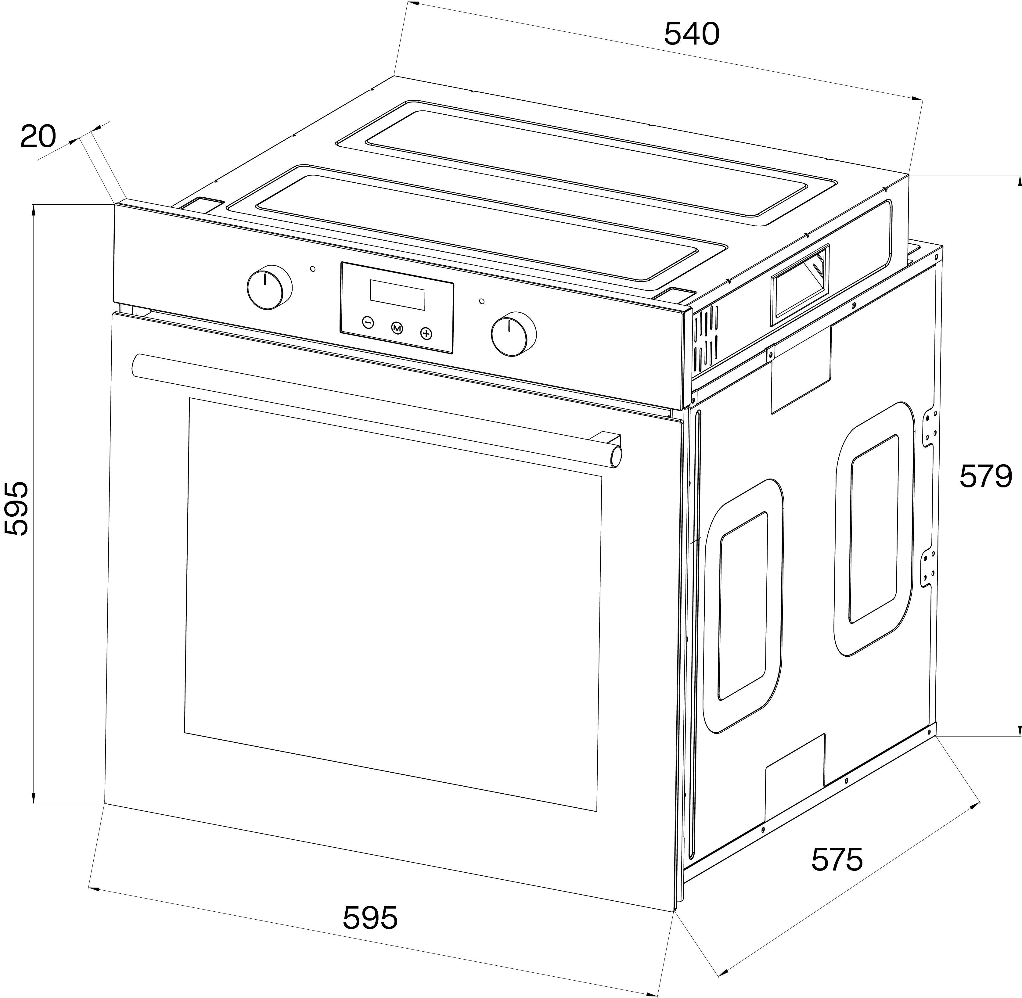 Horno CATA MDS 6106 X VR01 multifunción 73 litros Aqualisis inox Clase A - 2