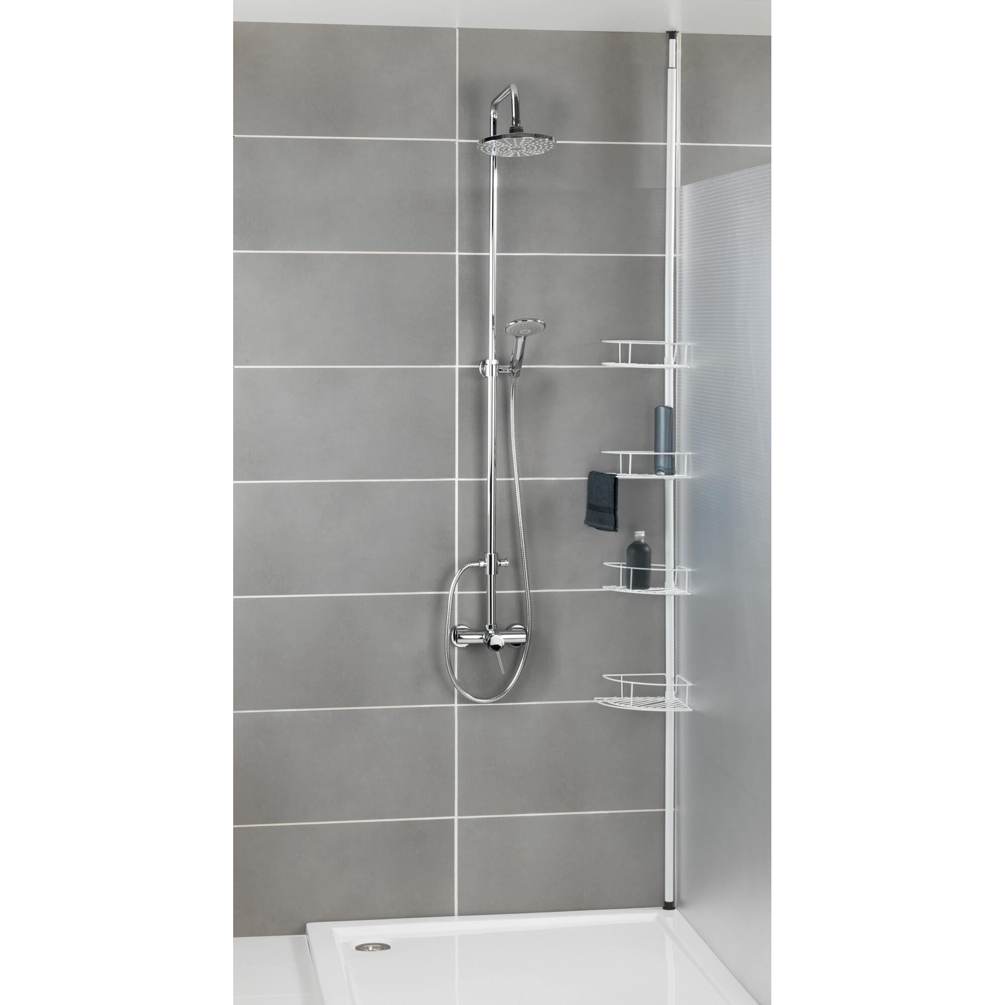 Organizador de ducha Dolcedo blanco con 4 alturas 31x65x23 cm - 3