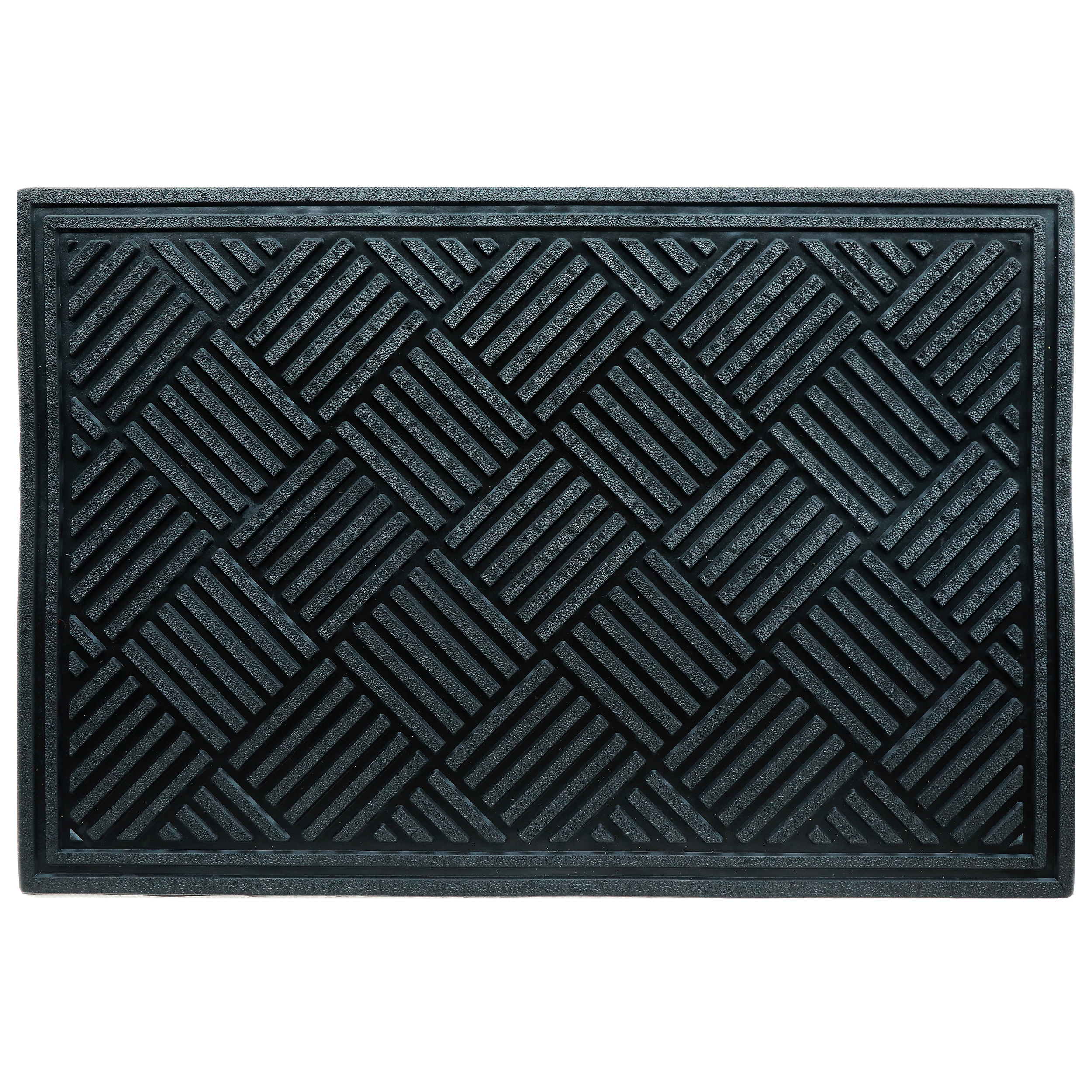 Wycieraczka zewnętrzna Parquet 90 x 60 cm gumowa czarna Inspire