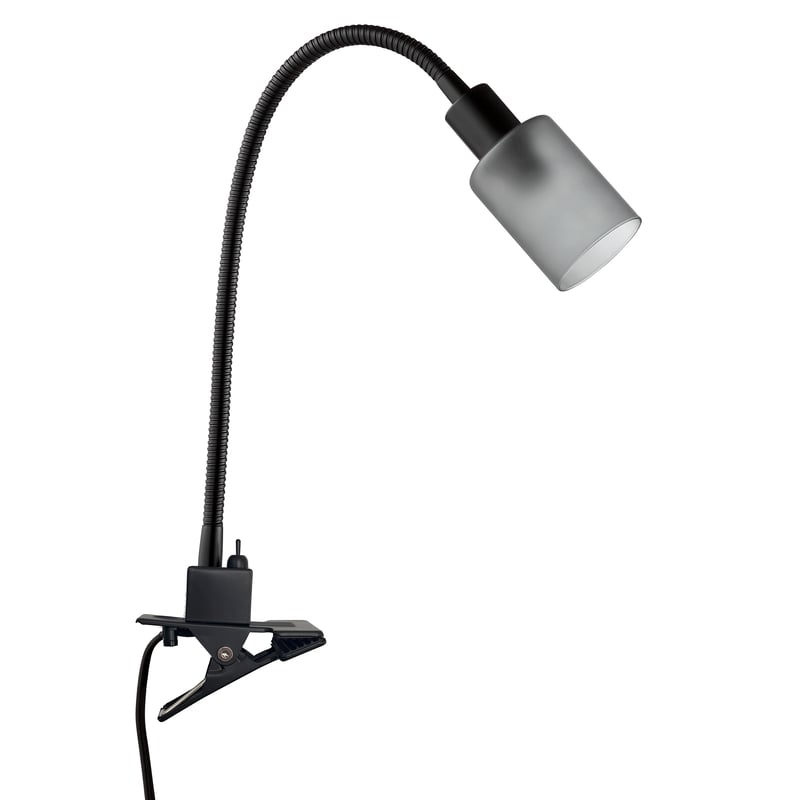 Lampka biurkowa Klips Tekla czarna E14 Inspire
