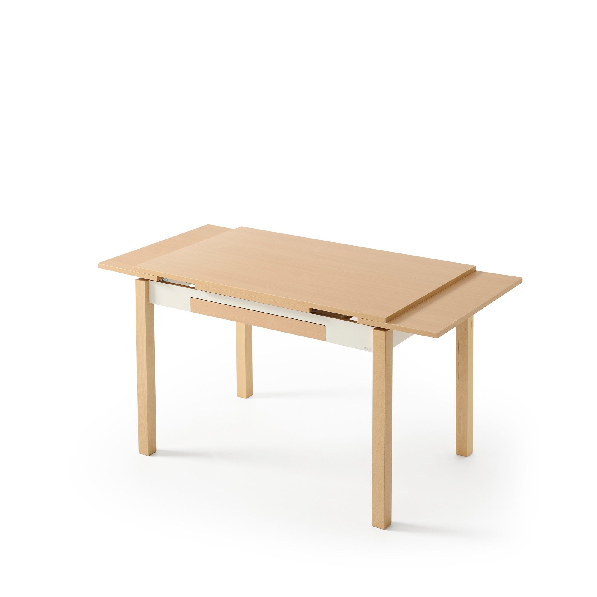 Mesa de cocina ibiza (110/170x70) cm blanco, marrón