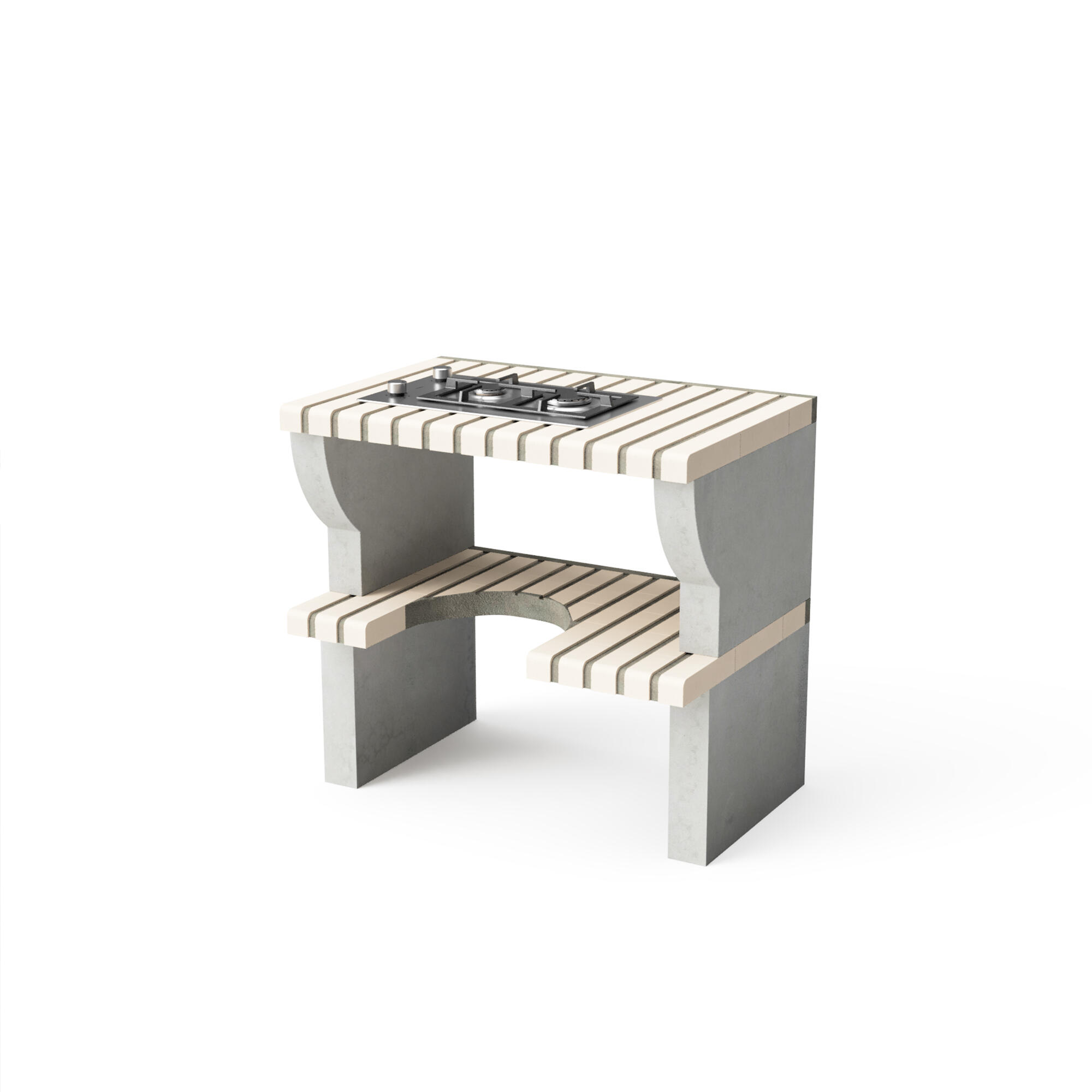 Modulo bancada bailen beige hornillo gas