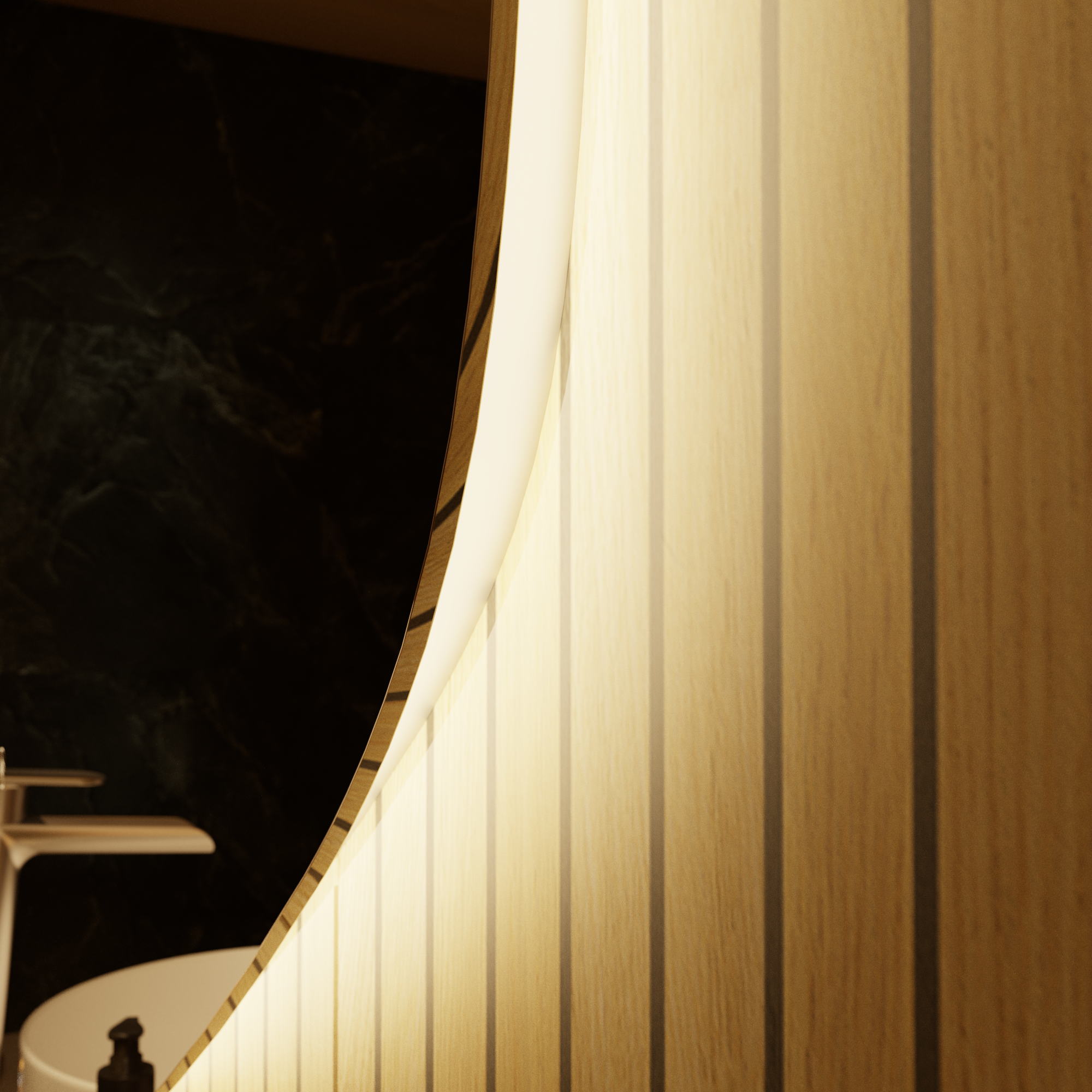 Specchio con illuminazione integrata bagno asimmetrico Meteora SENSEA L 100 x H 90 x P 3 cm grigio / argento - 10