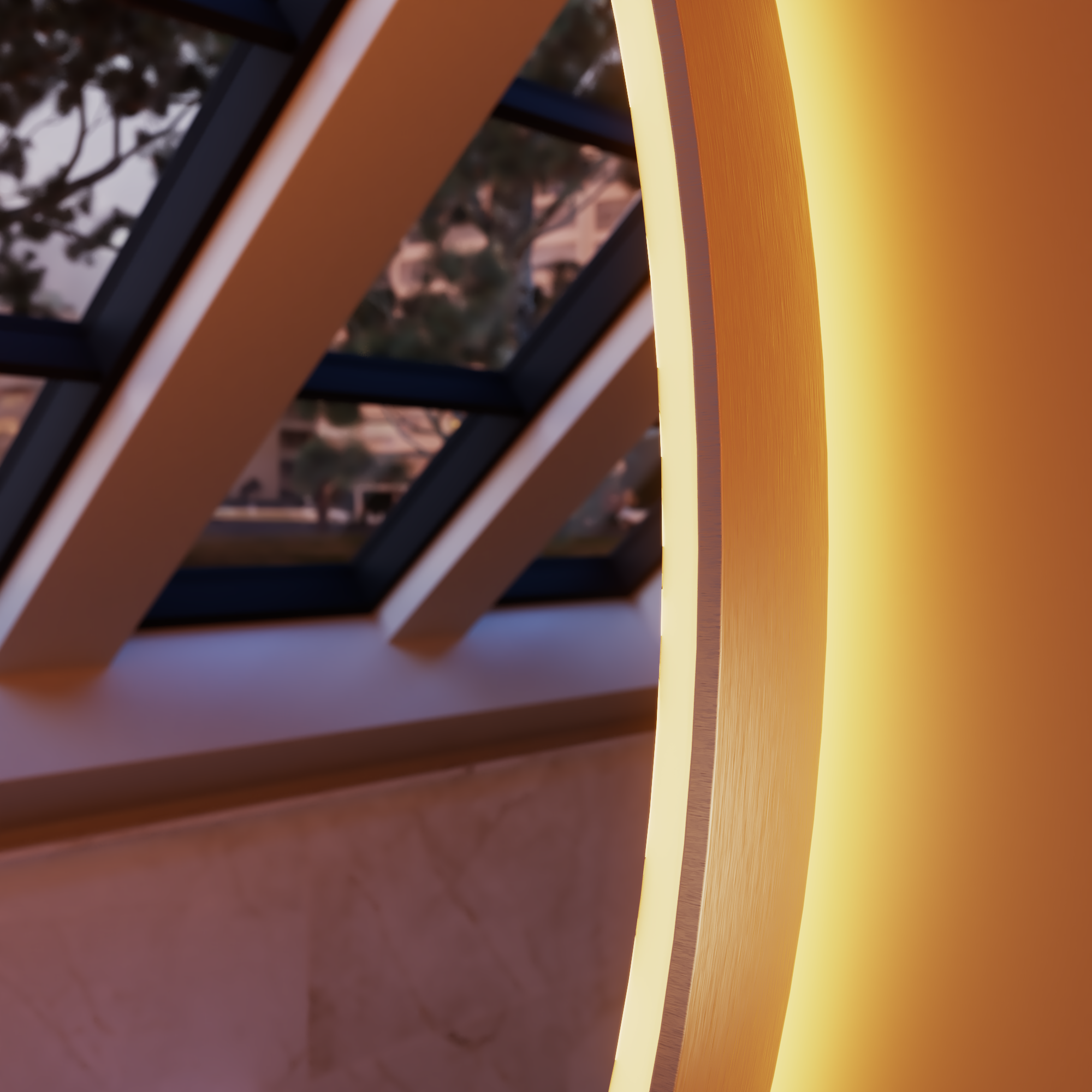 Miroir lumineux rond Diam.100 cm Neo frame, cadre chromé - 6