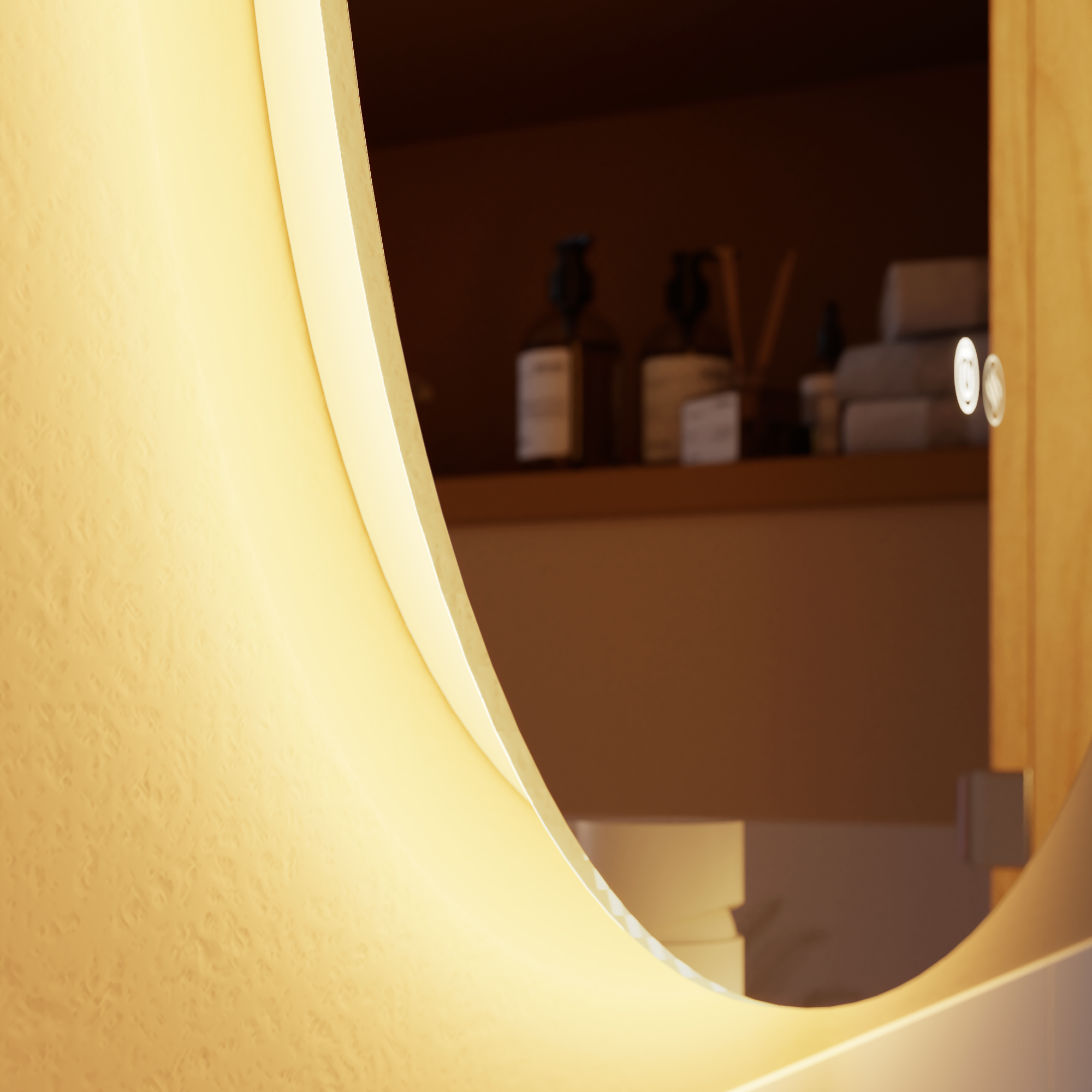 Specchio con illuminazione integrata bagno irregolare SENSEA L 60 x H 80 x P 3 cm grigio / argento - 11