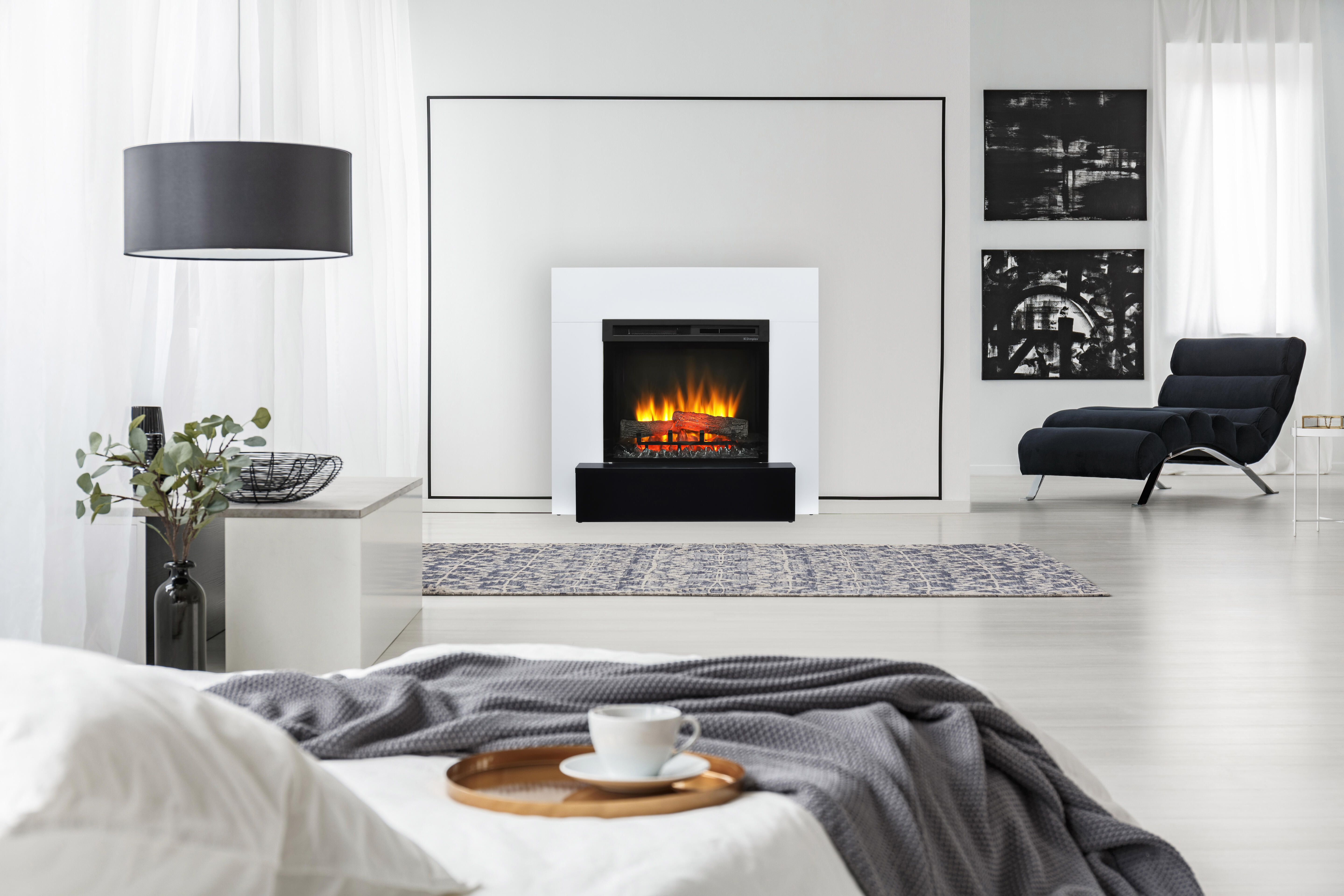 Chimenea eléctrica lucid de dimplex con calefactor de 1,4kw