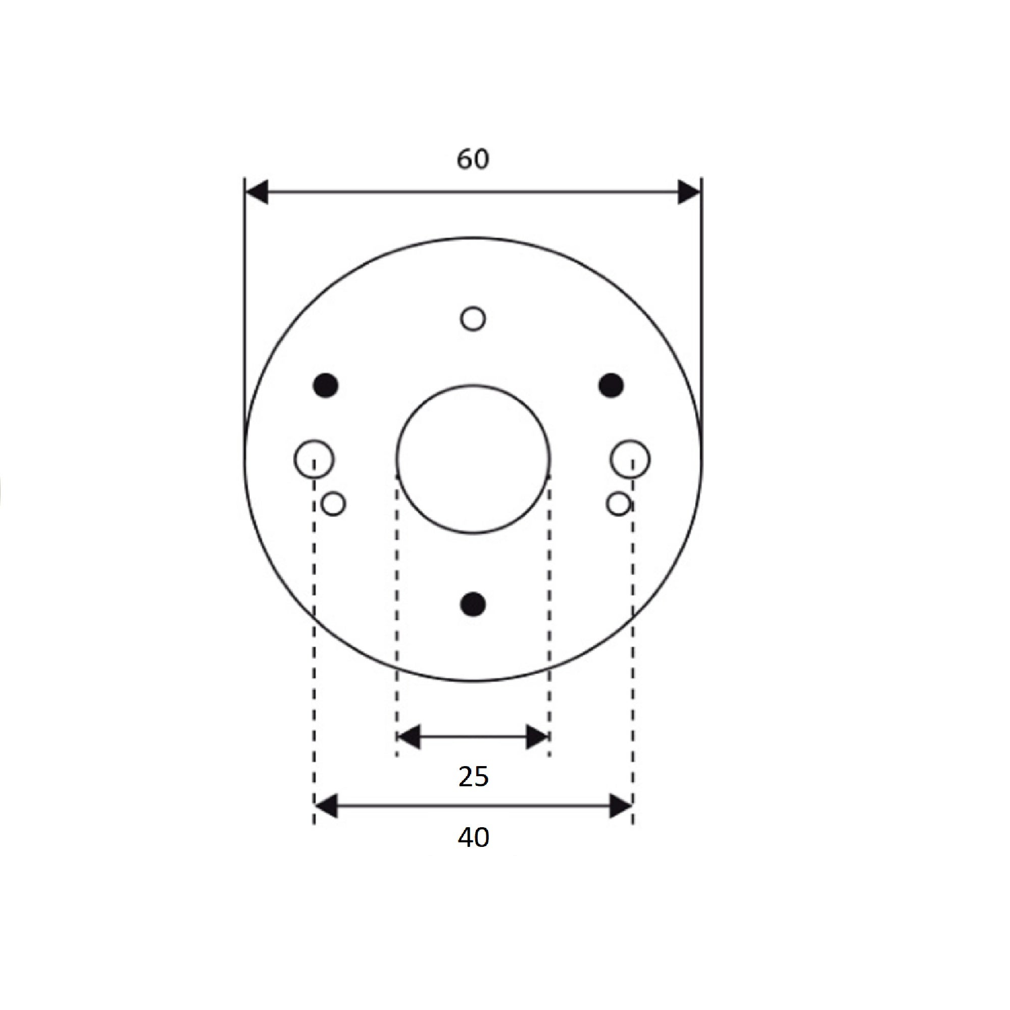 Adaptador roseta de puerta de aluminio cepillado de  mm ø de pomo - 2