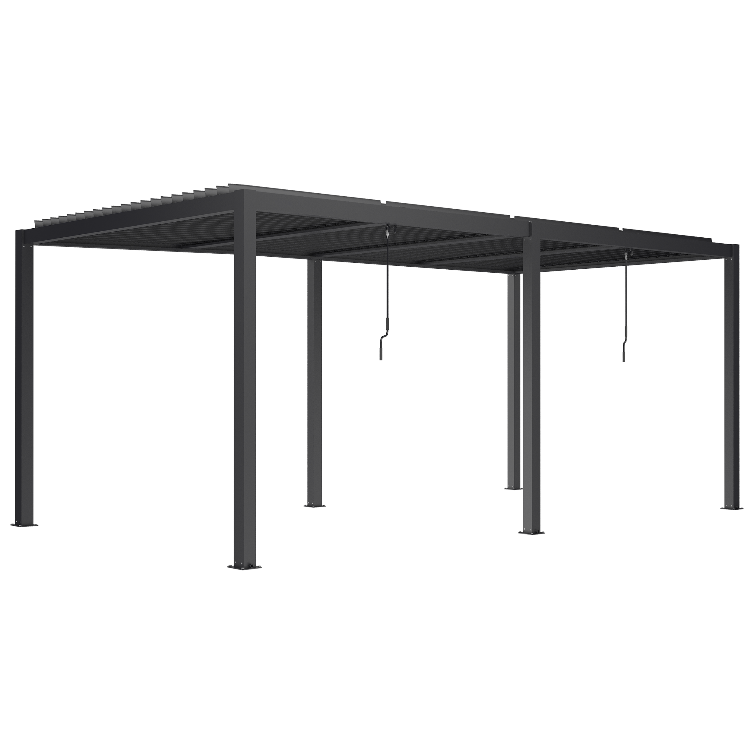 Pawilon ogrodowy pergola Luxe z oświetleniem LED 574x399x230.6 cm antracyt Esti&Esta